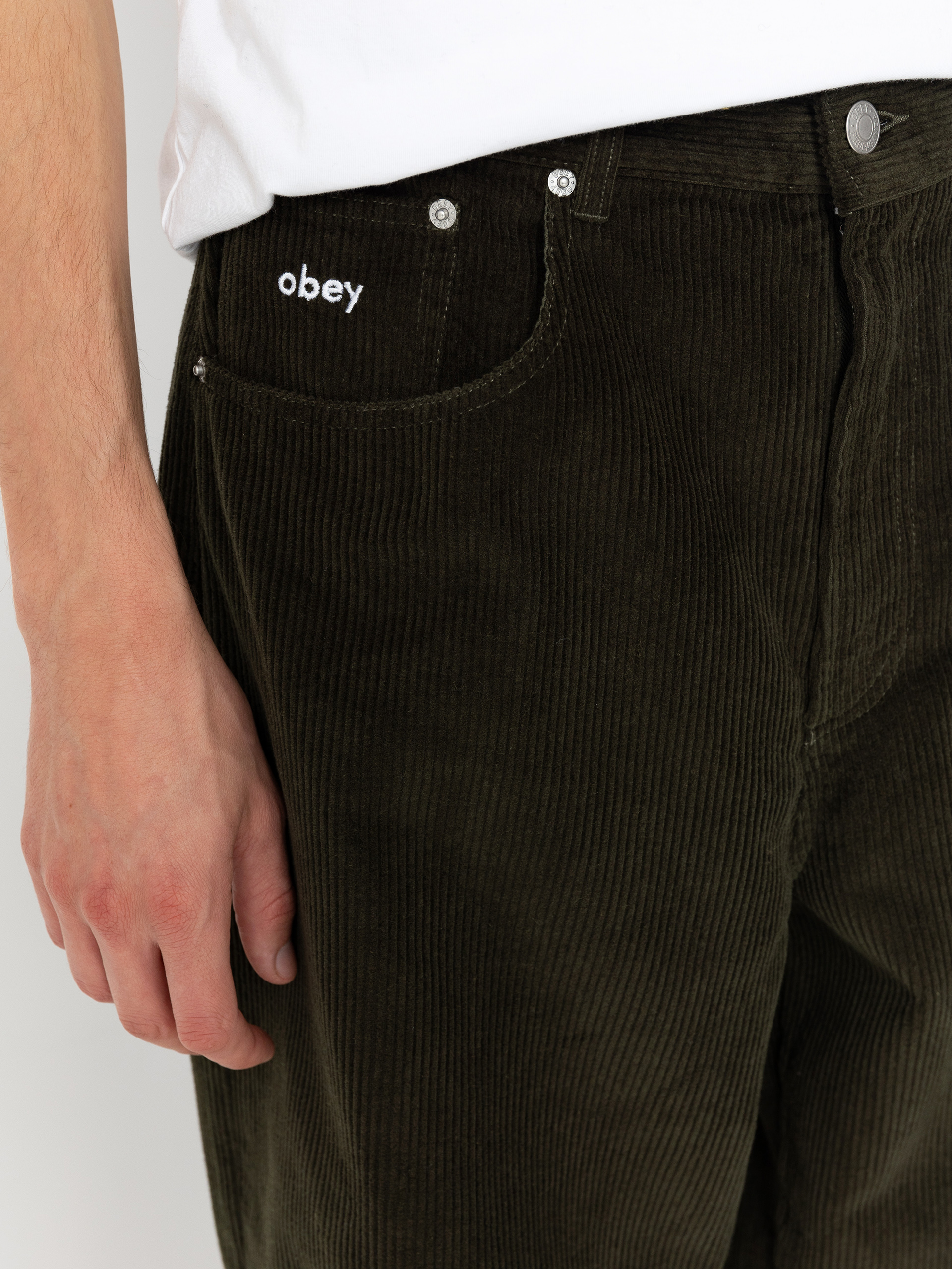 Spodnie OBEY Bigwig Baggy Corduroy (rosin)