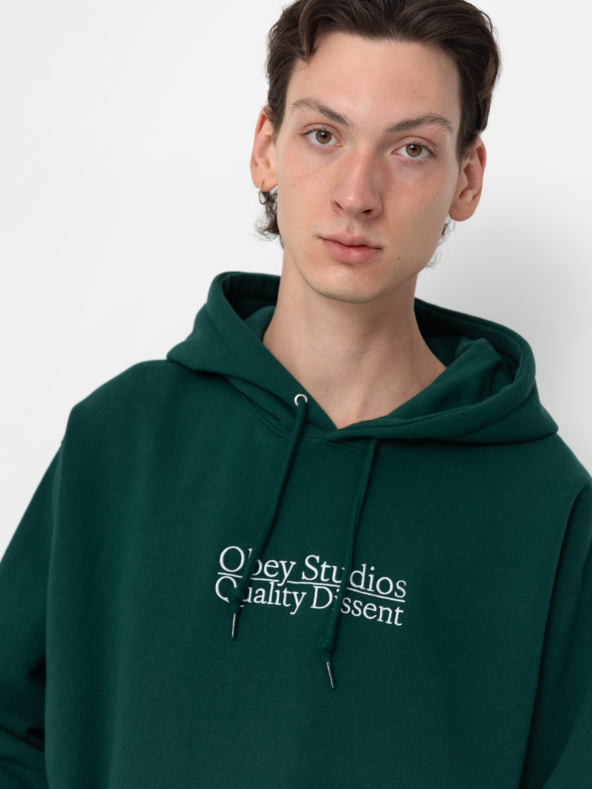 Bluza z kapturem OBEY Quality Dissent HD (rain forest)