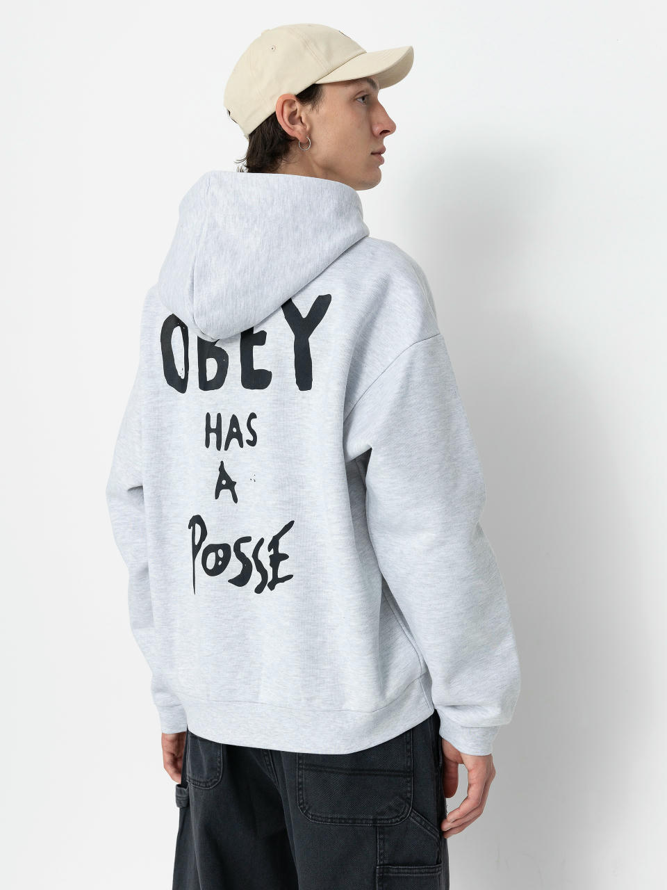 Bluza z kapturem OBEY Posse Extra Heavy HD (ash grey)