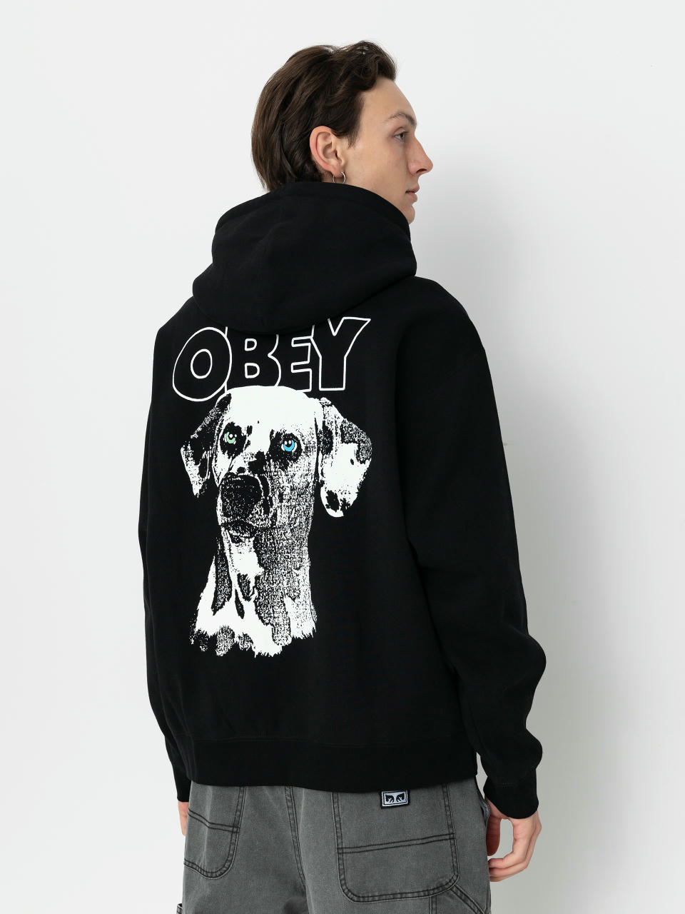 Bluza z kapturem OBEY Dalmation HD (black)