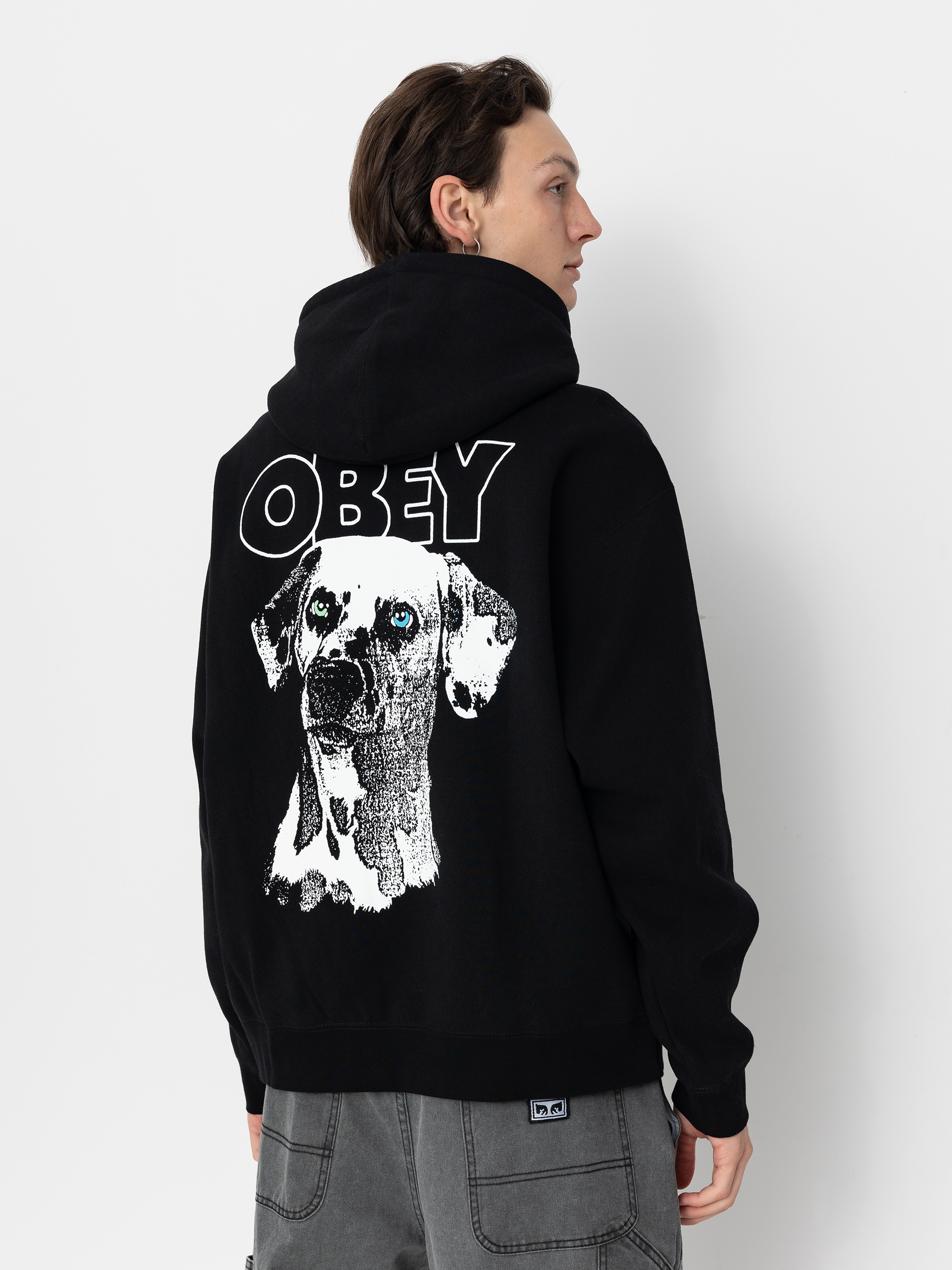 Bluza z kapturem OBEY Dalmation HD (black)