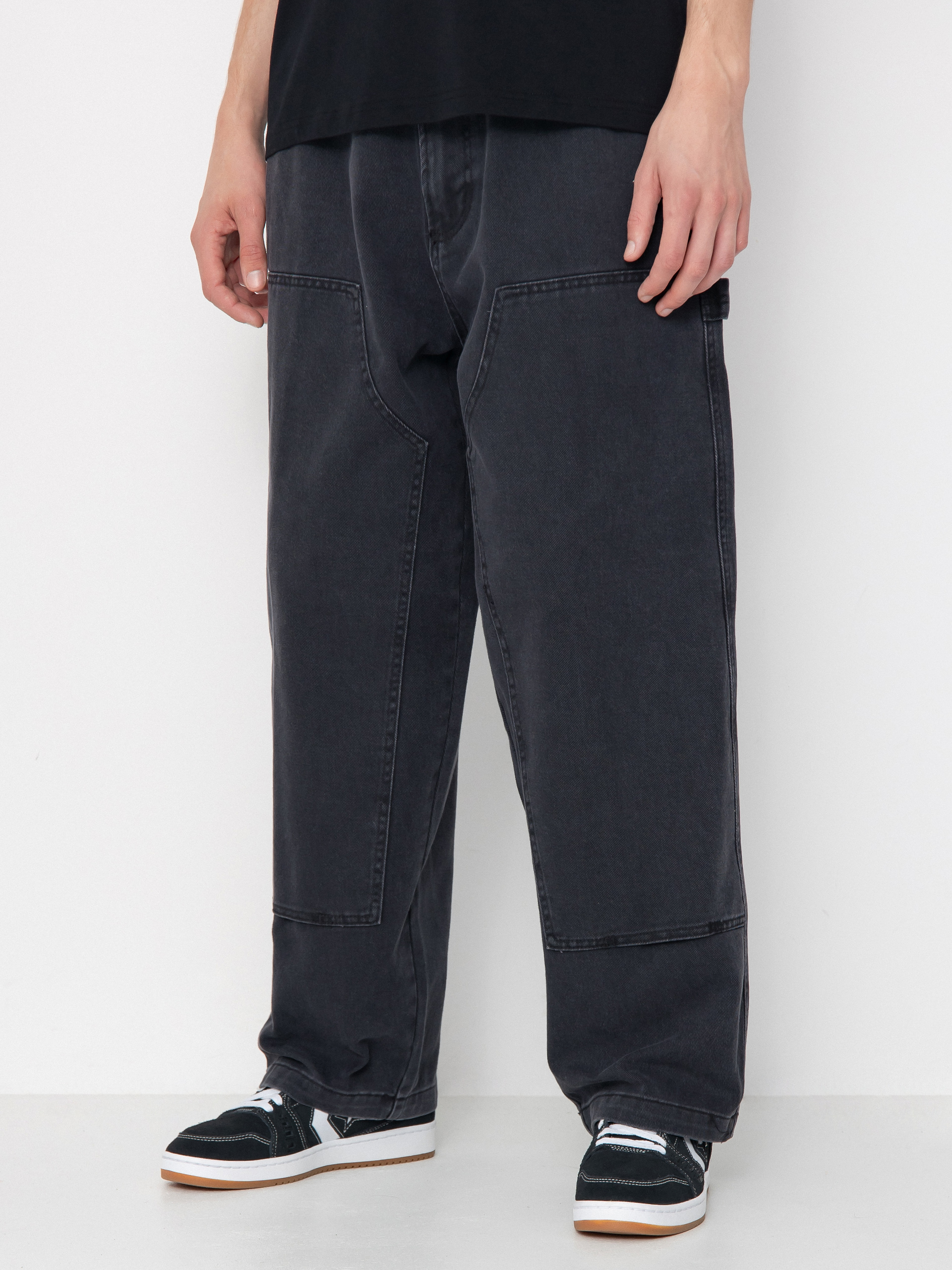 Spodnie OBEY Bigwig Denim Carpenter (black faded wash)