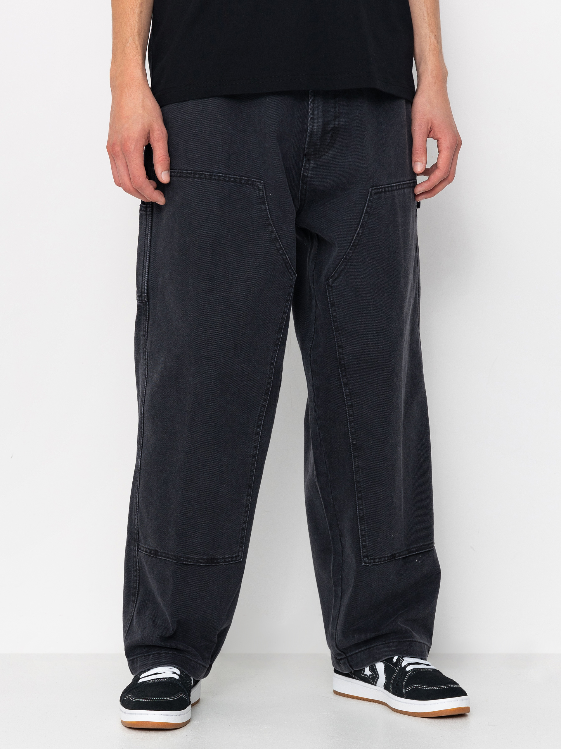 Spodnie OBEY Bigwig Denim Carpenter (black faded wash)