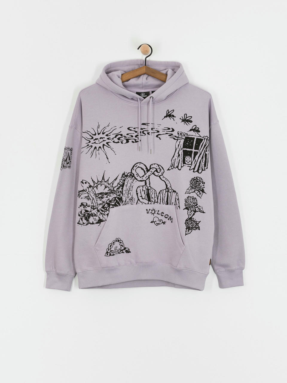 Bluza z kapturem Volcom Fa Keutchi 2 HD (light purple)