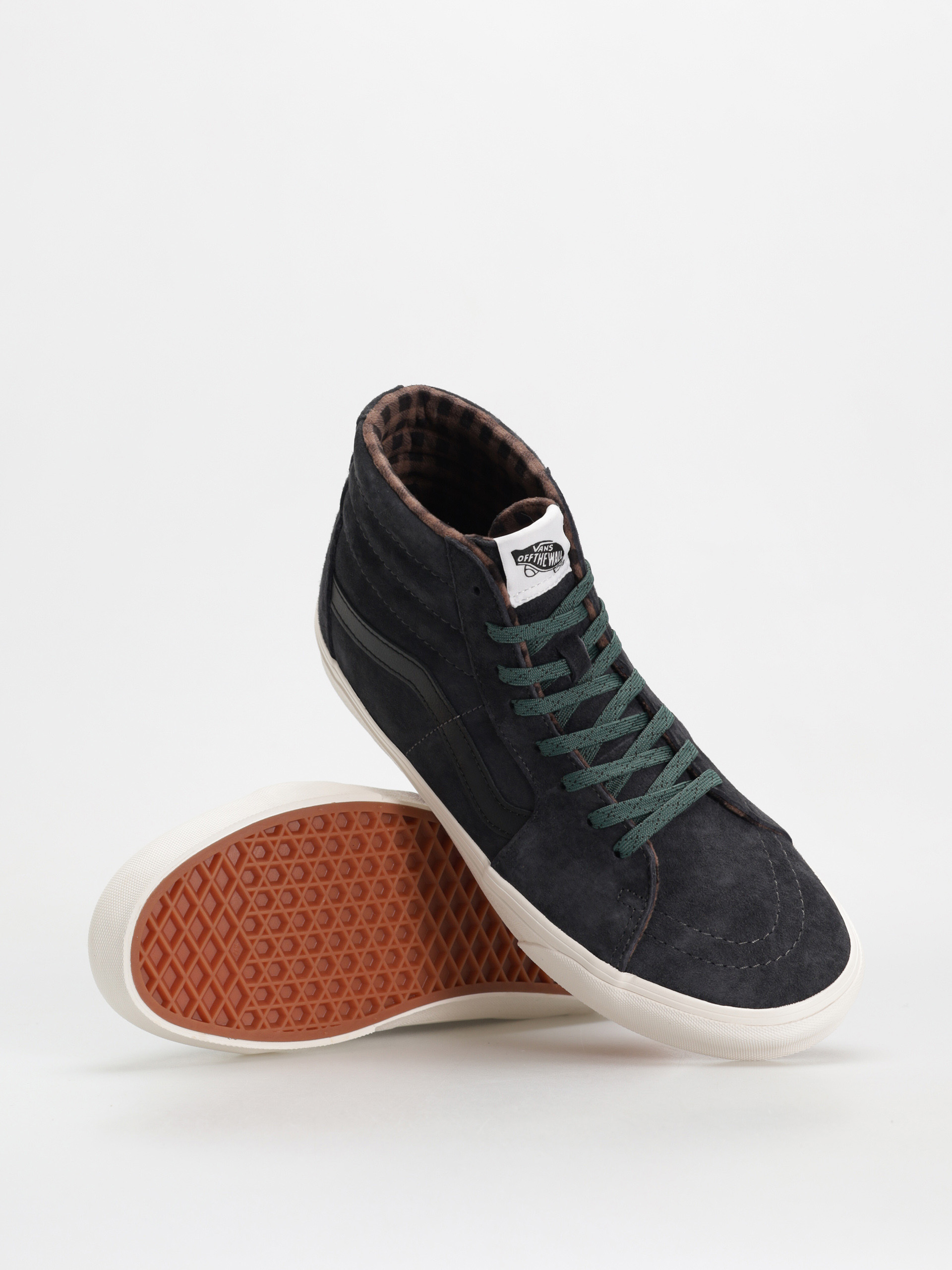 Buty Vans Sk8 Hi (pig suede plaid gray/black)