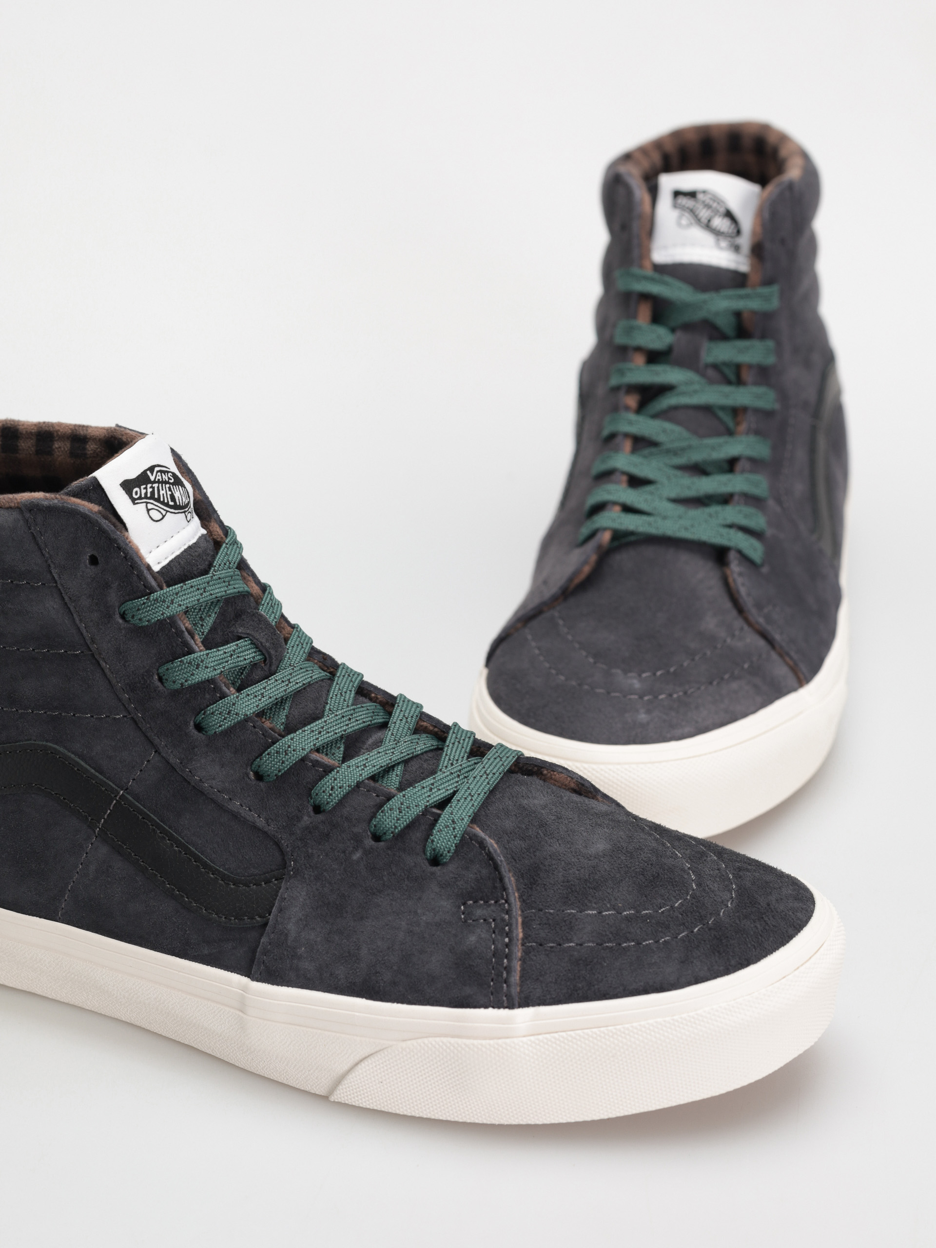 Buty Vans Sk8 Hi (pig suede plaid gray/black)