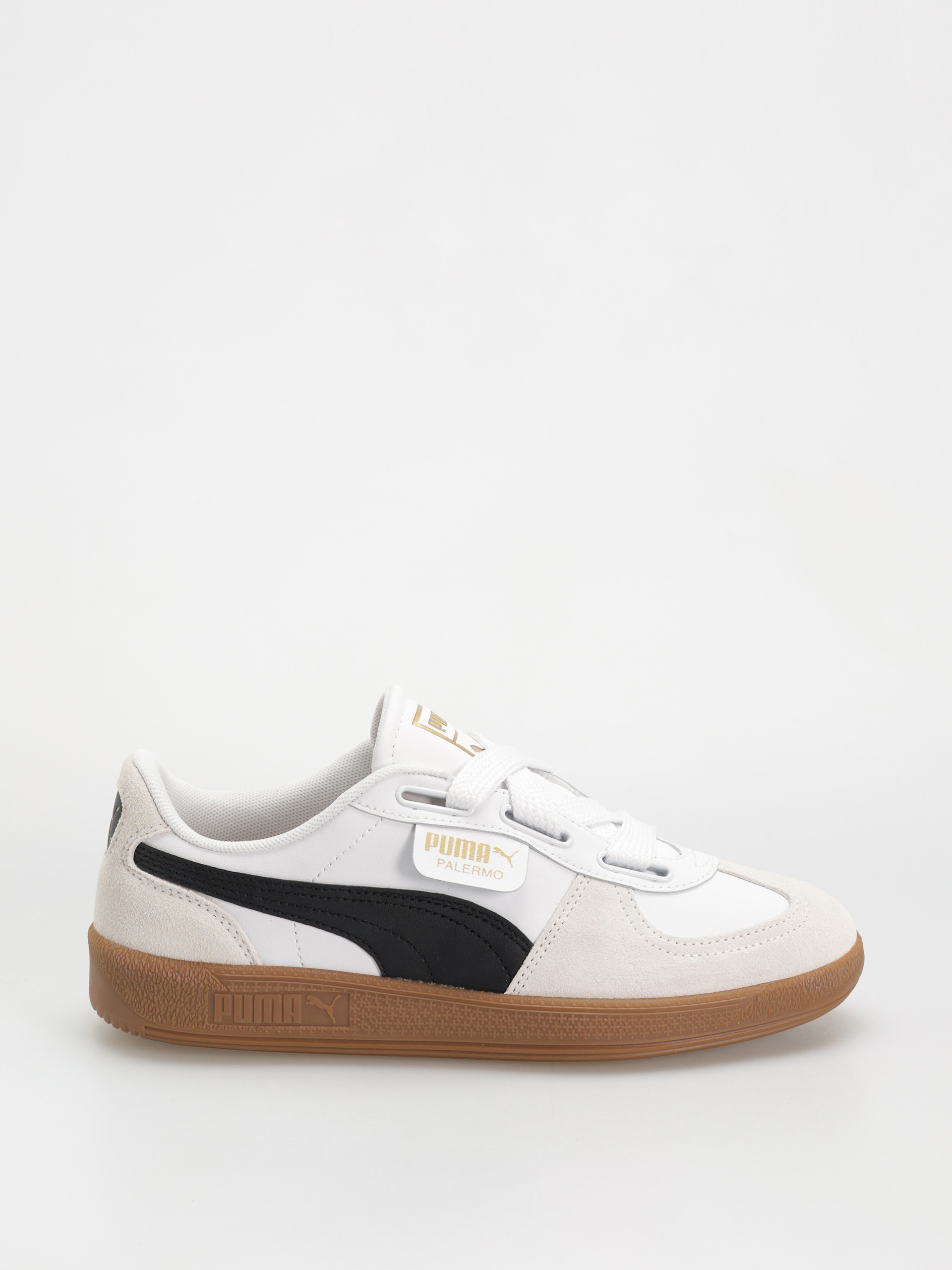 シューズ PUMA PALERMO WIDE LACE SD Buty Puma Palermo Wide Lace SD - biały (puma white puma black)