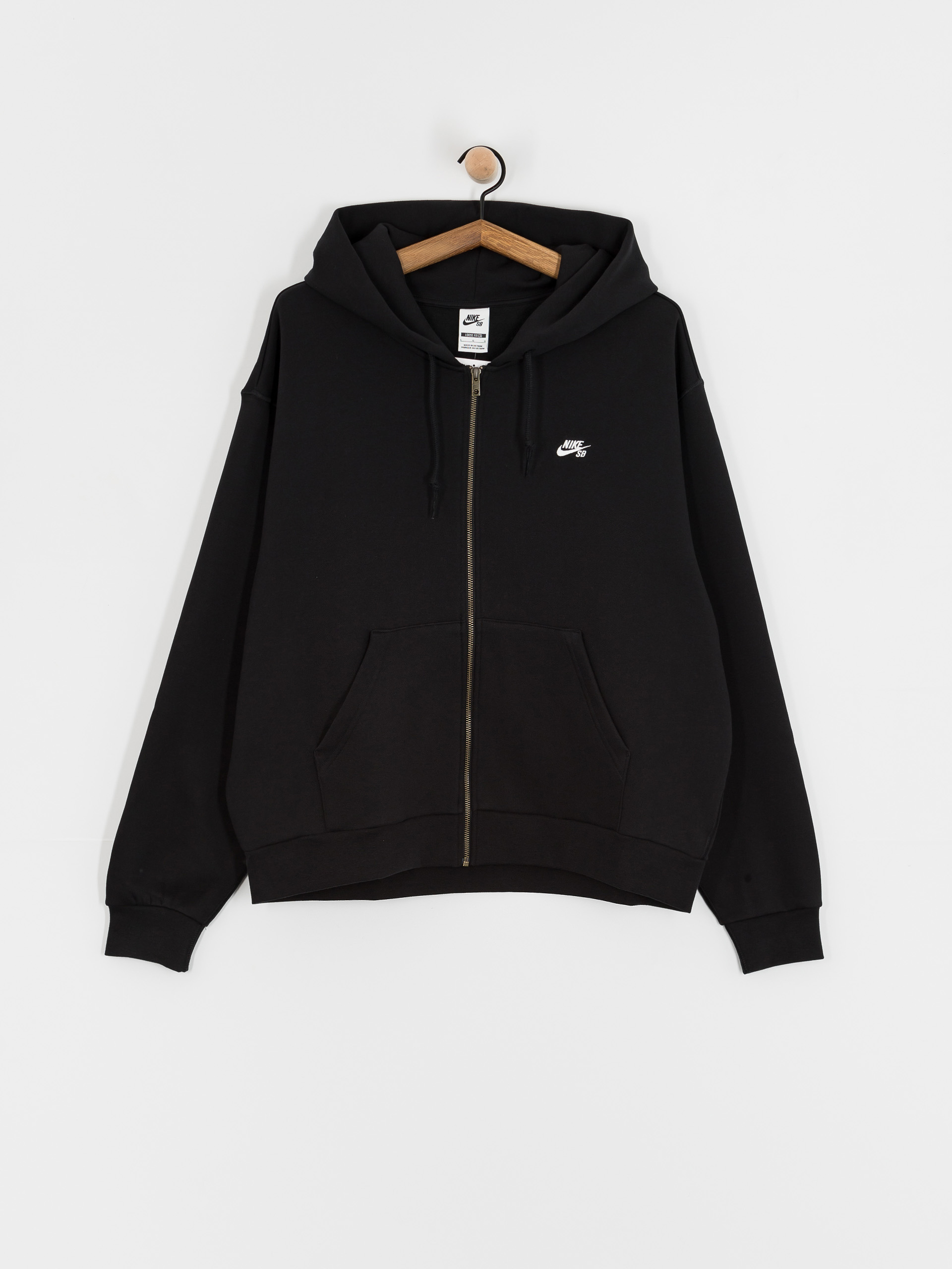 Bluza z kapturem Nike SB Essential LBR ZHD - czarny (black/white)