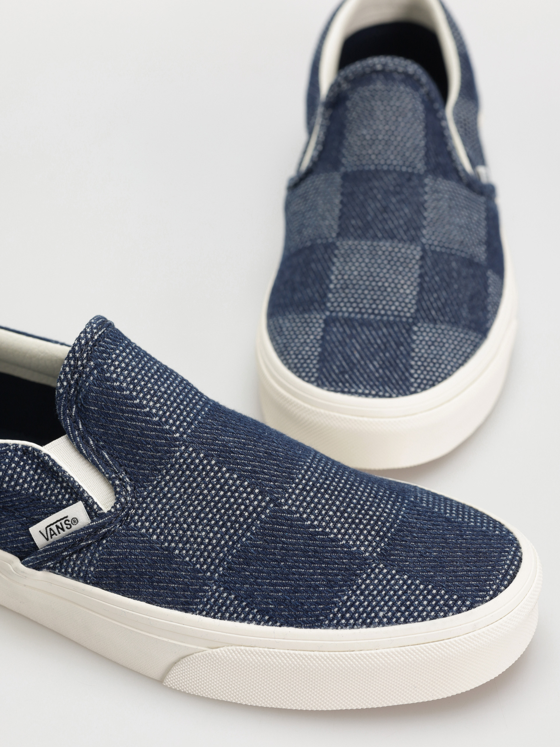 Buty Vans Classic Slip On (denim check navy)