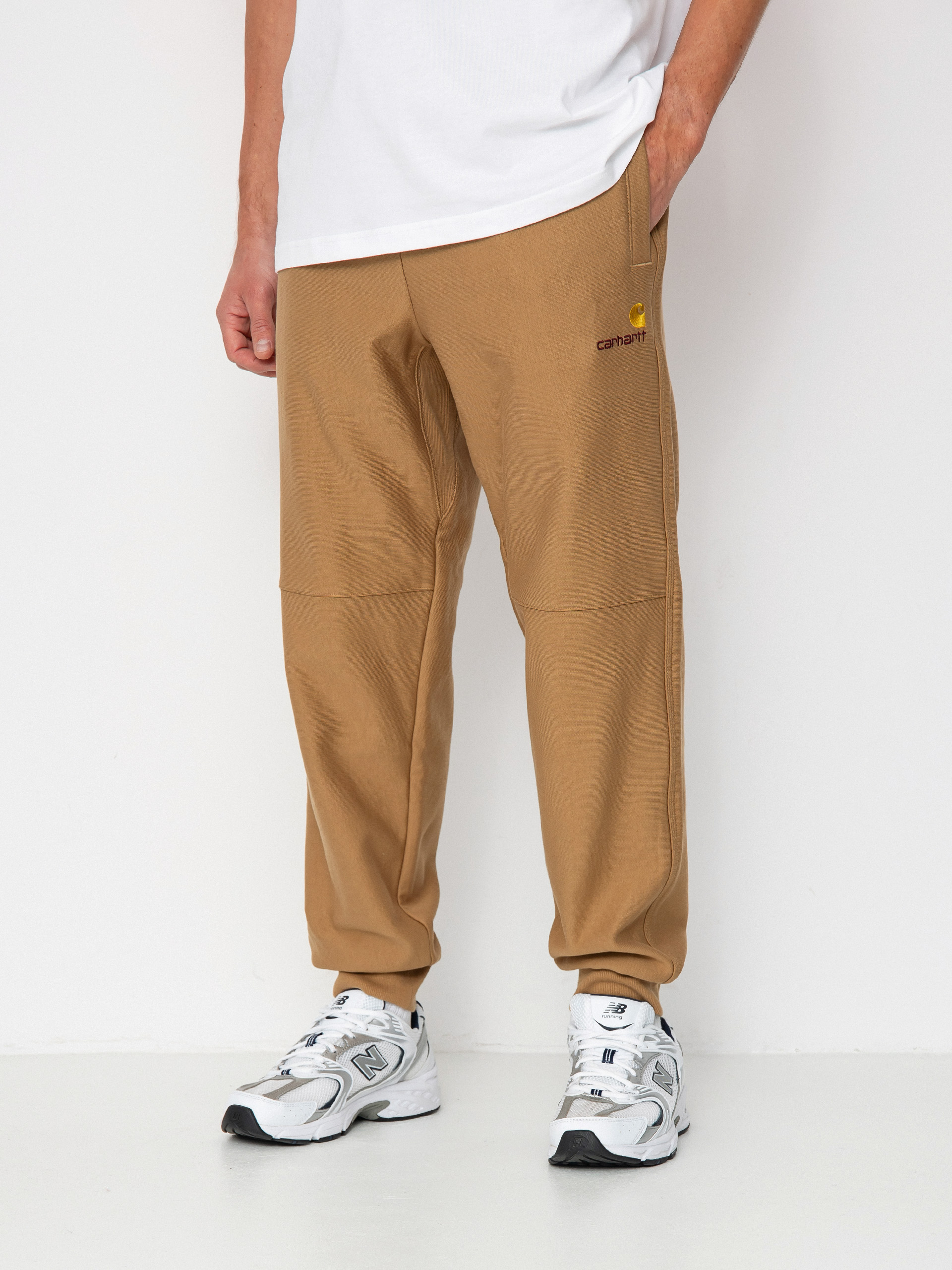 Spodnie Carhartt WIP American Script Jogging (peanut)