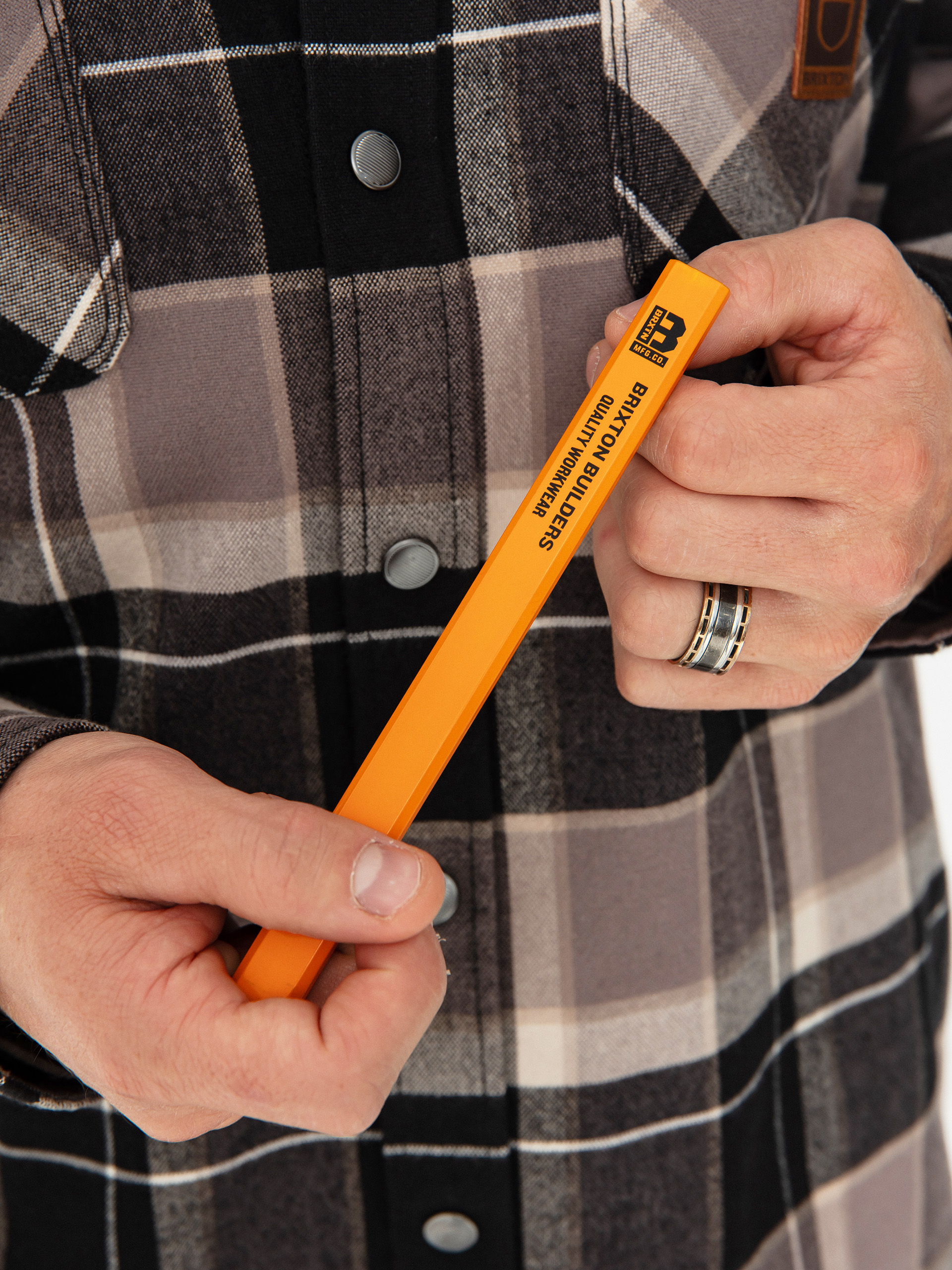 Koszula Brixton Builders Bowery Str Wr Ls (black/charcoal/beige)