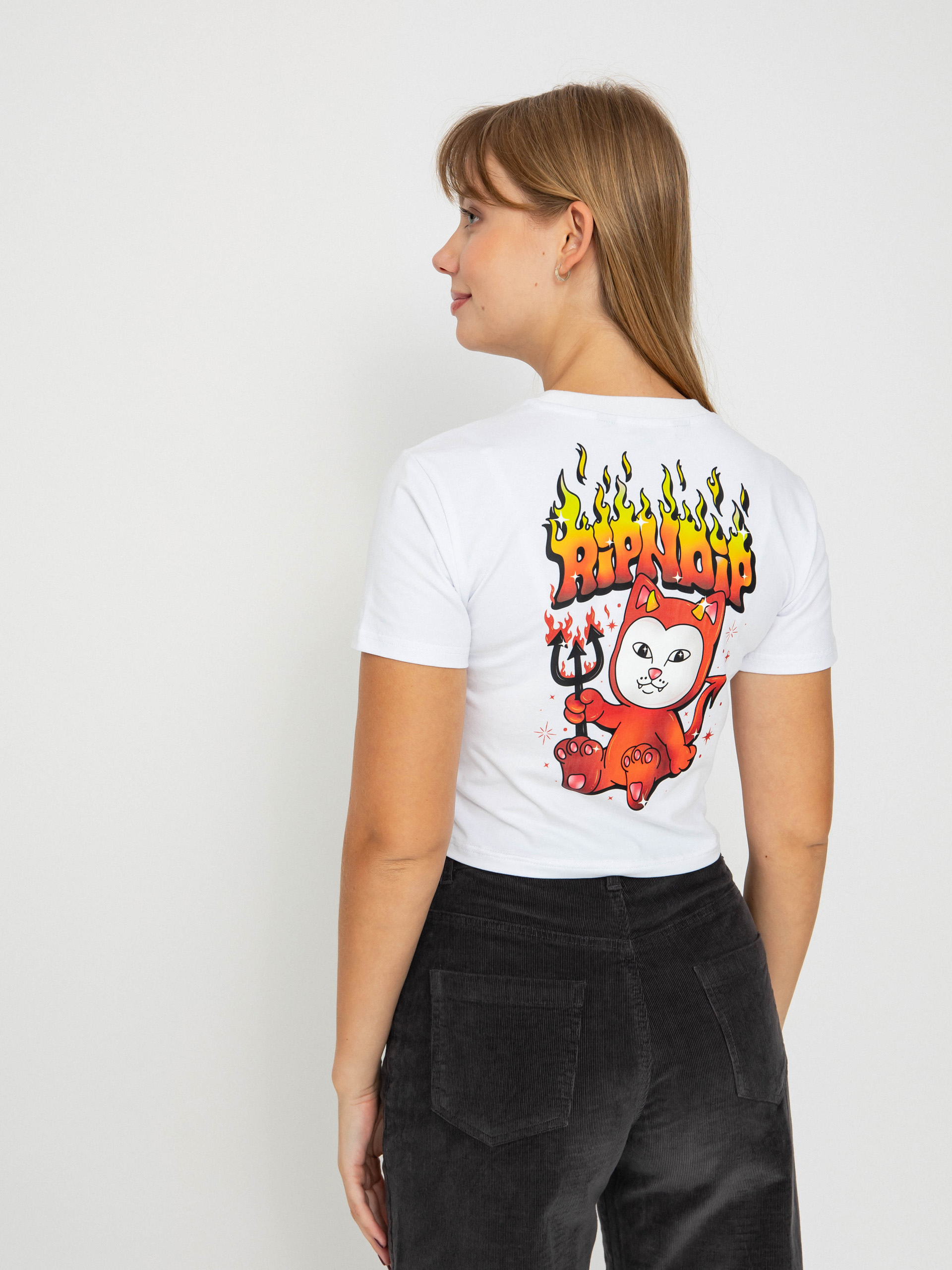 T-shirt RipNDip Scary Cute Cropped Baby Wmn (white)