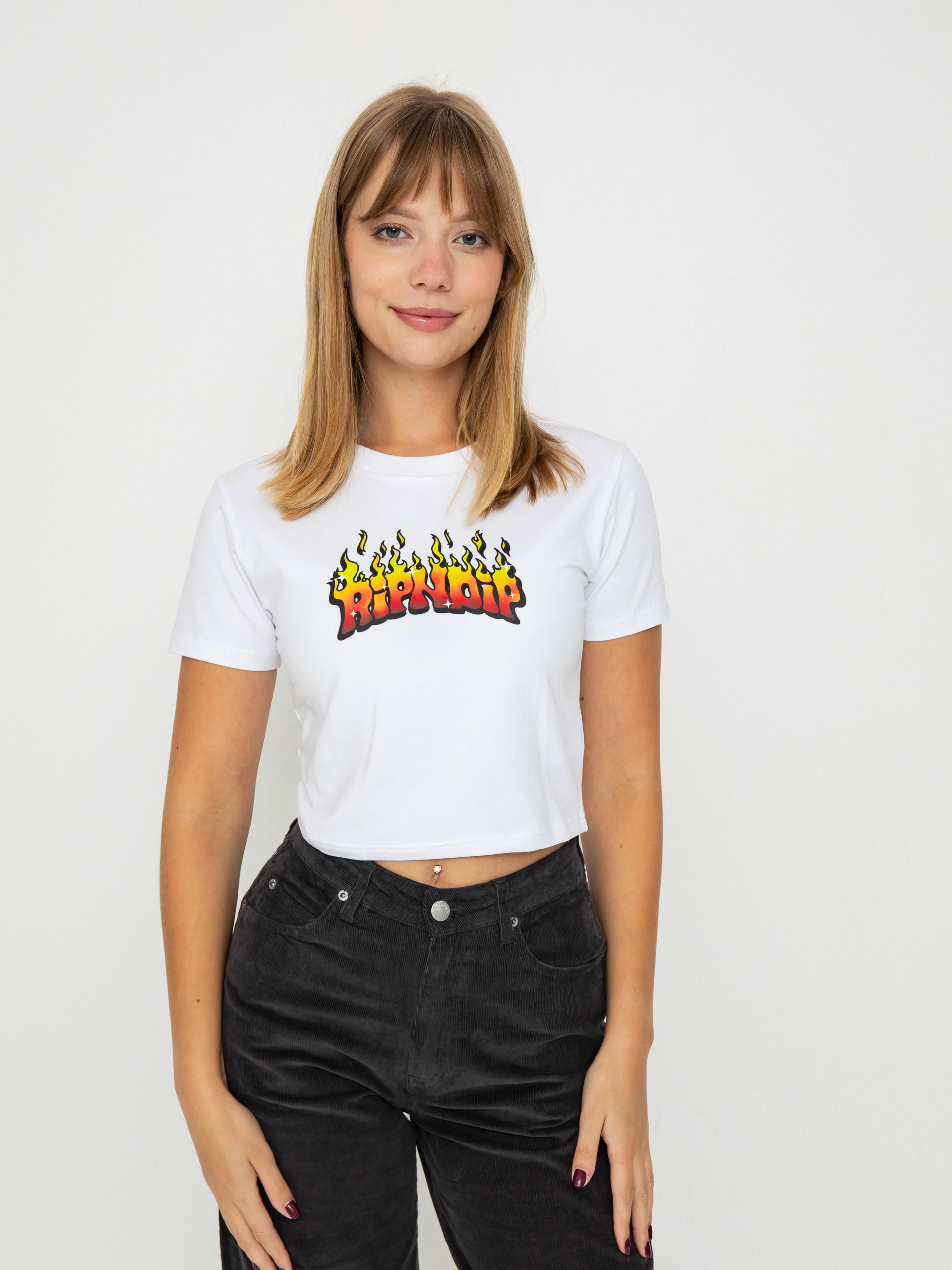T-shirt RipNDip Scary Cute Cropped Baby Wmn (white)
