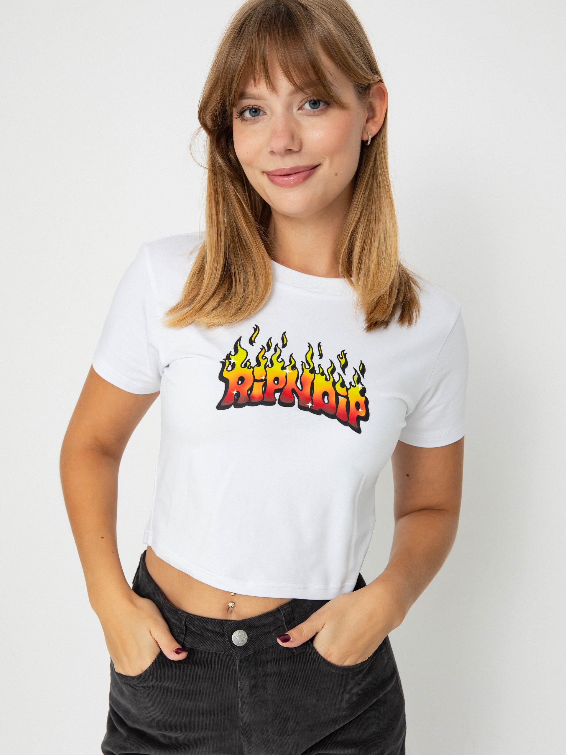 T-shirt RipNDip Scary Cute Cropped Baby Wmn (white)