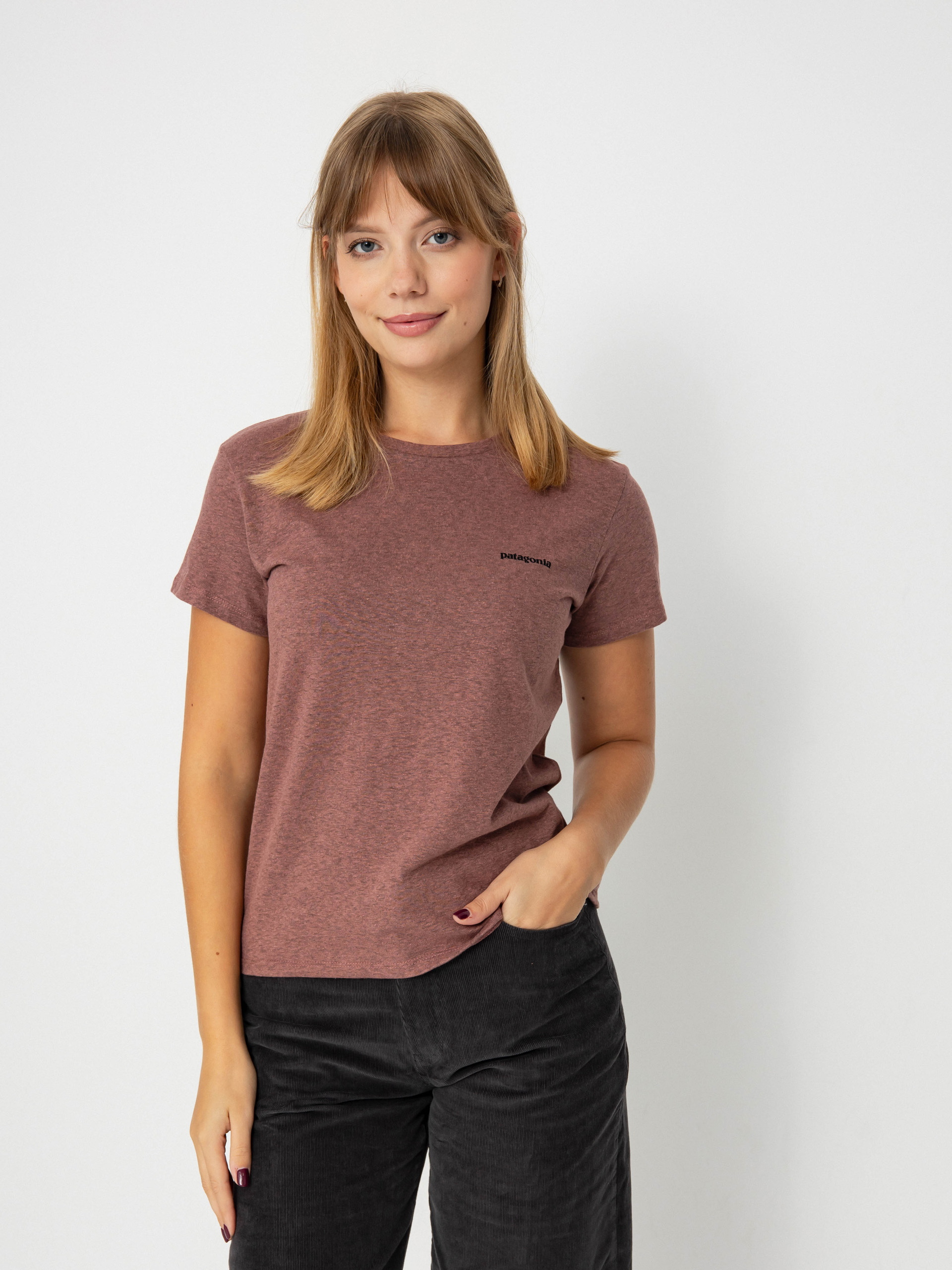 T-shirt Patagonia P-6 Logo Responsibili Wmn (dulse mauve)