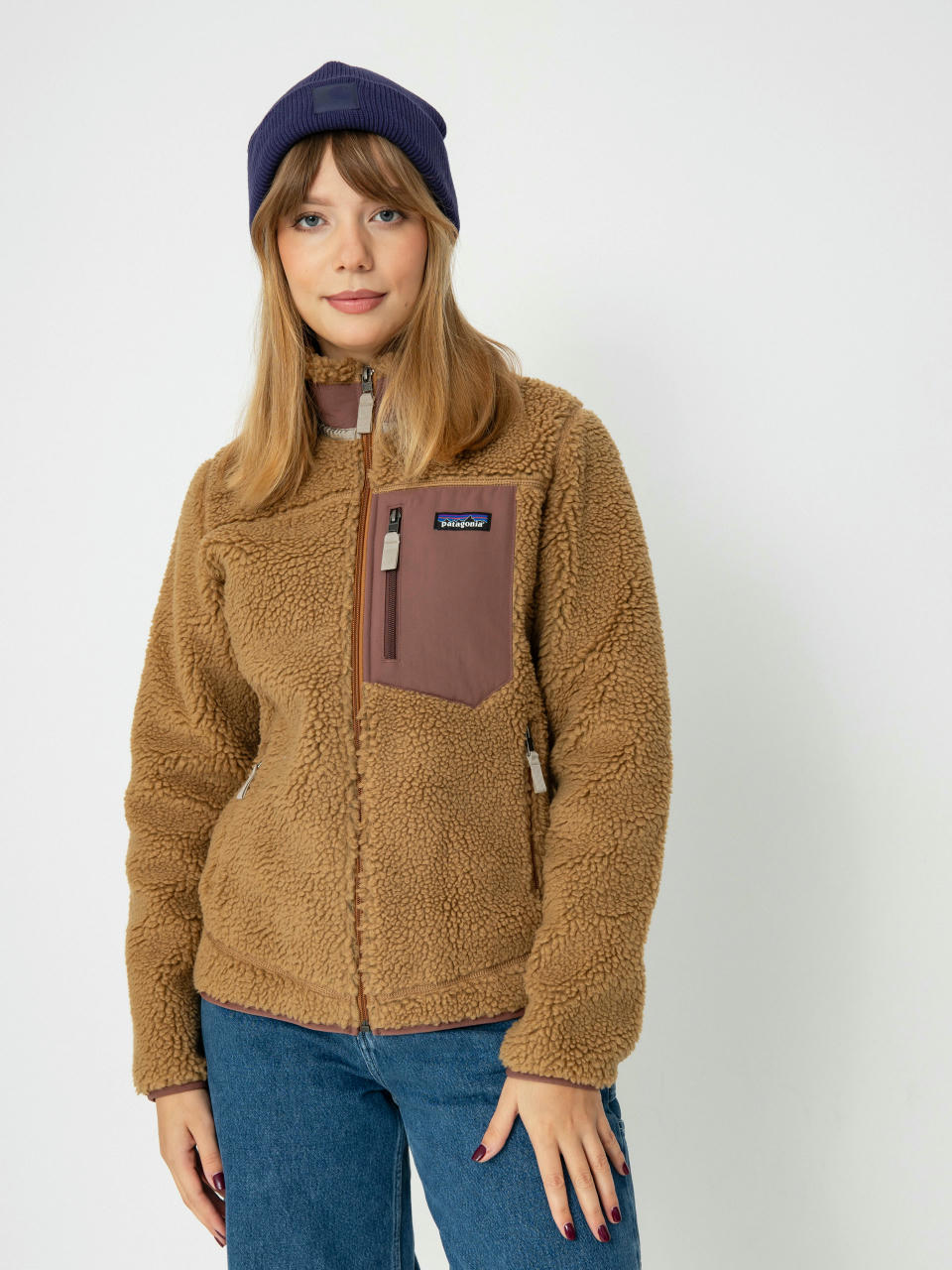 Kurtka Patagonia Classic Retro X Wmn (nest brown w/dulse mauve)