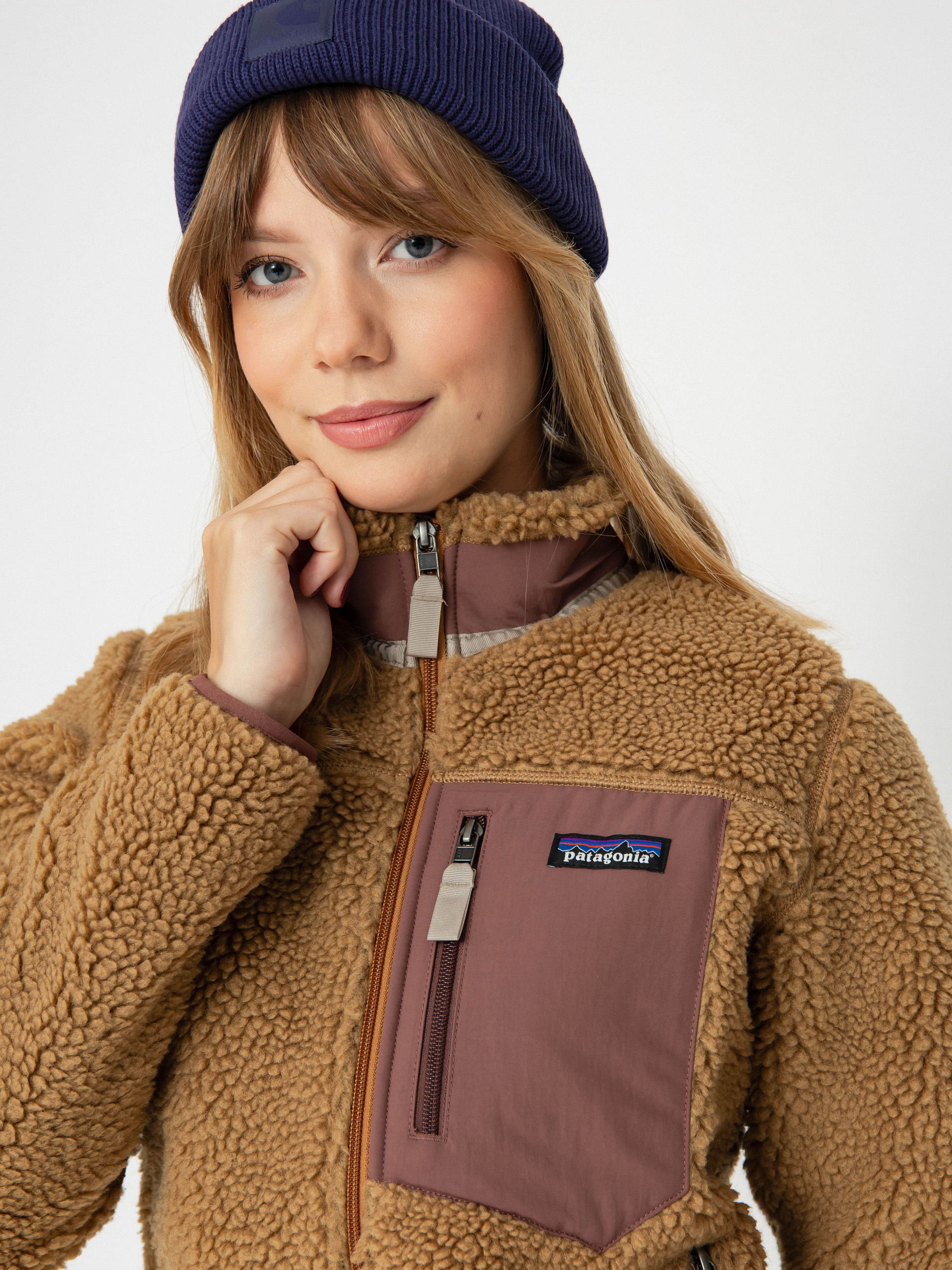 Kurtka Patagonia Classic Retro X Wmn (nest brown w/dulse mauve)