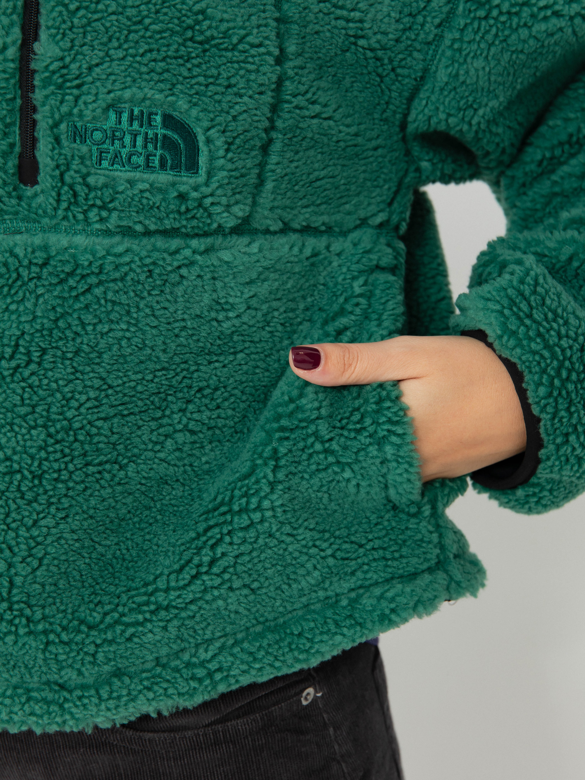 Damski Kurtka The North Face Extreme Pile 2 Pullover (evergreen/tnf black)