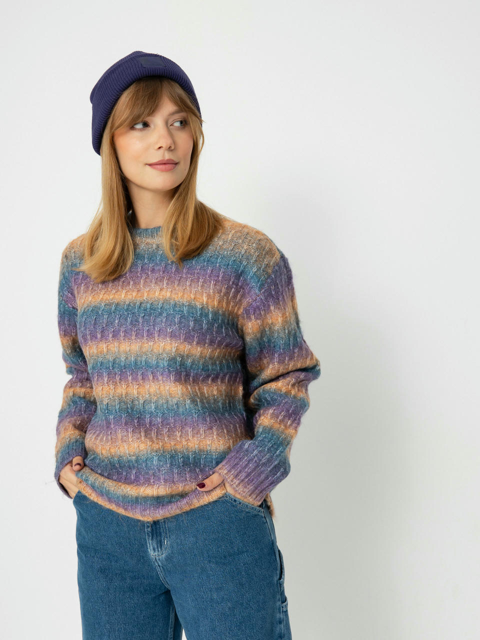 Sweter OBEY Daytrip Crew Sweater Wmn (purple multi)