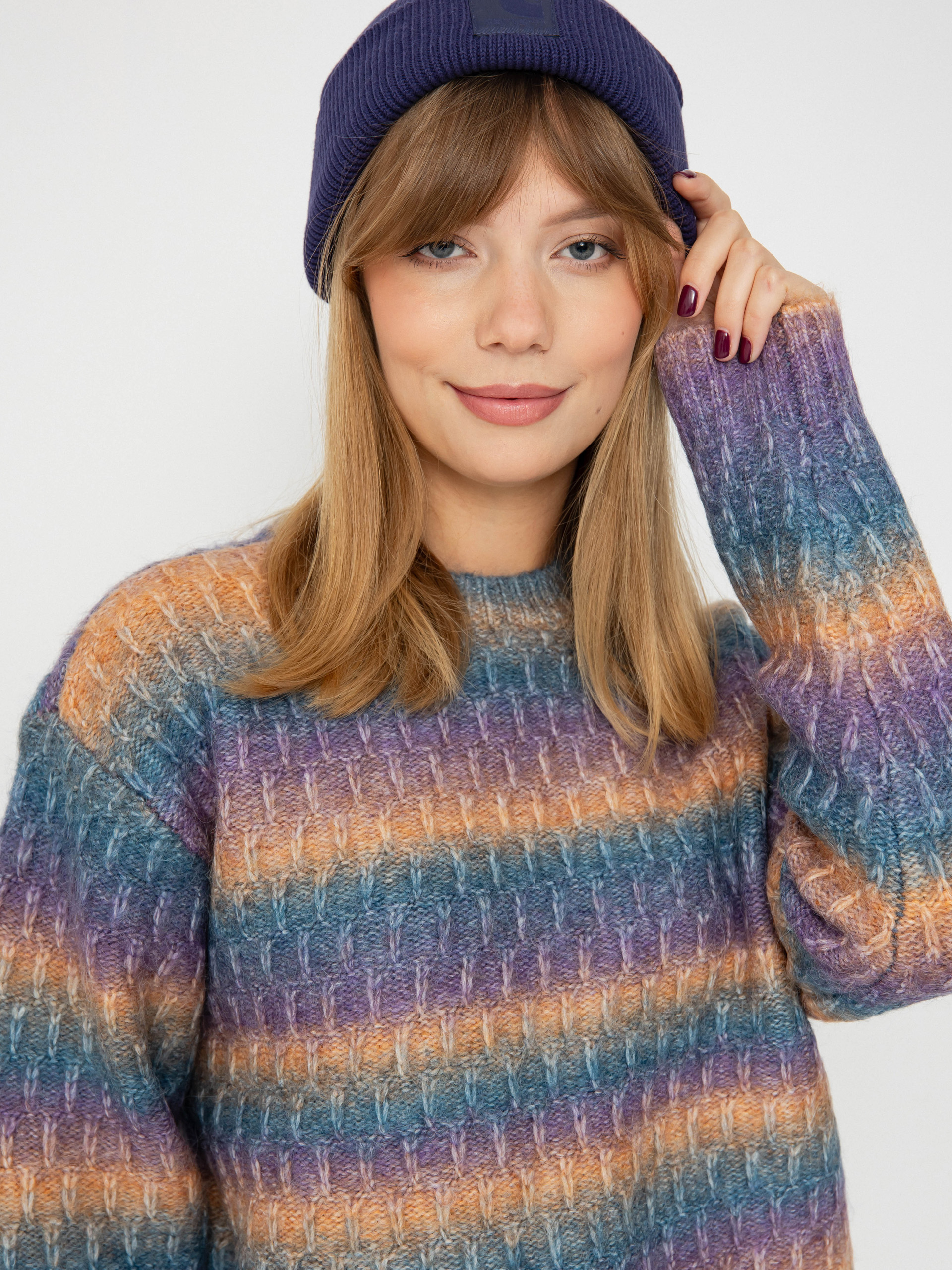 Sweter OBEY Daytrip Crew Sweater Wmn (purple multi)