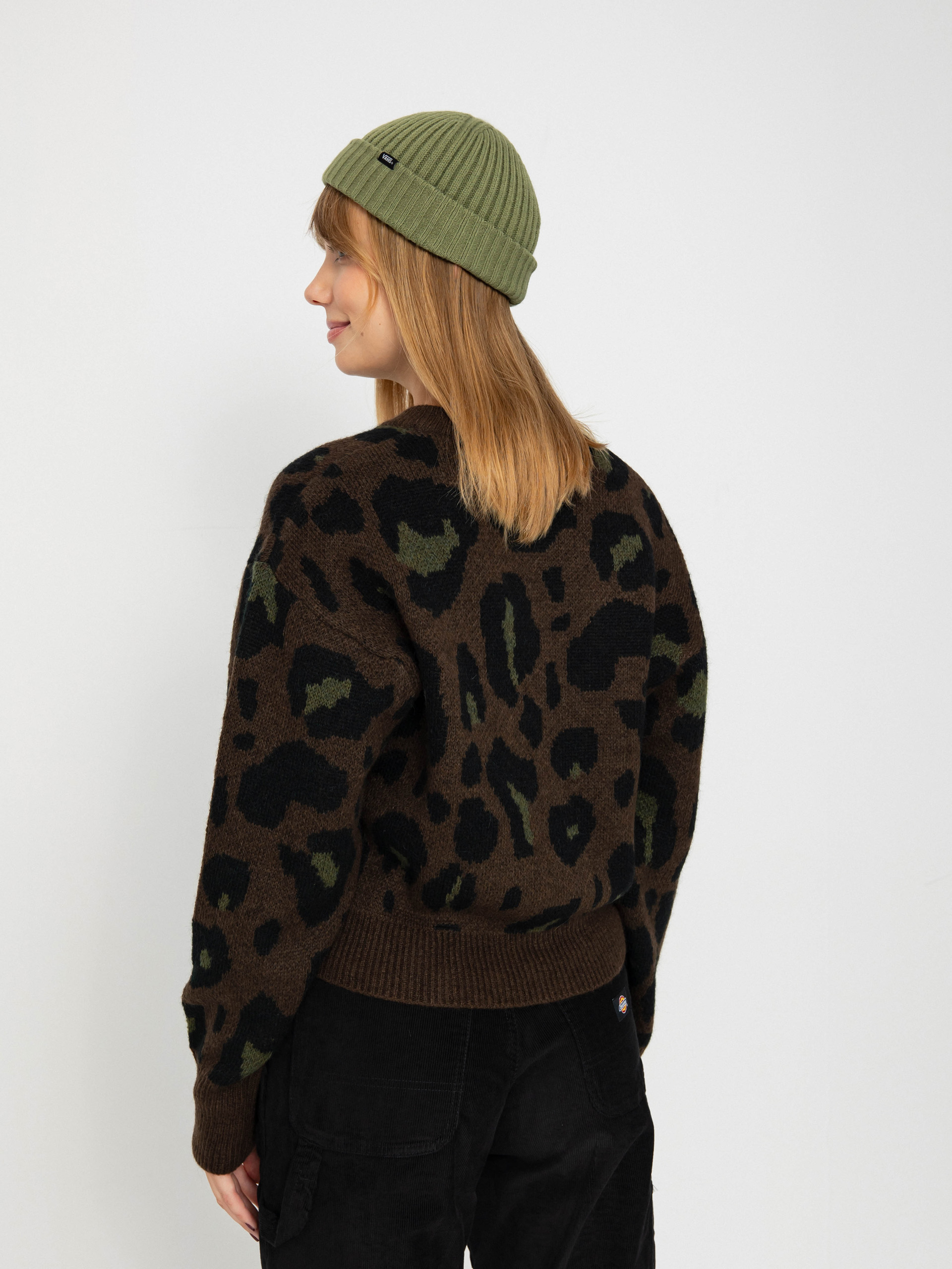Sweter Carhartt WIP Merton Wmn (camo leo jacquard/tamarind)