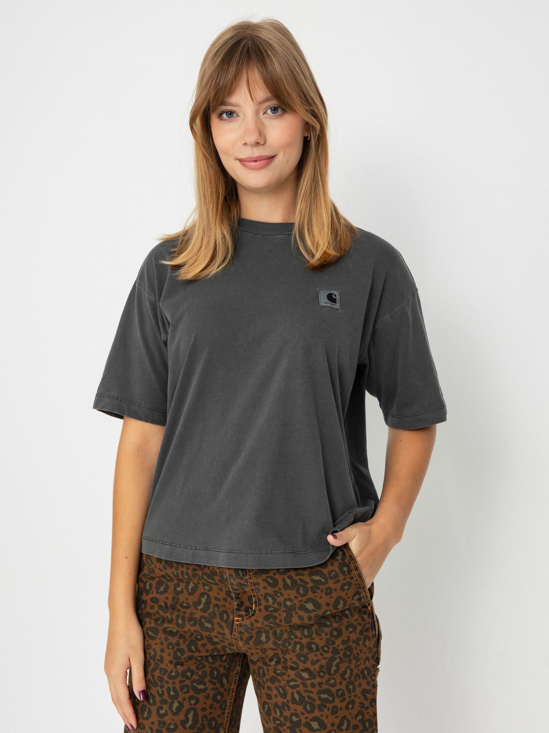 T-shirt Carhartt WIP Nelson Wmn - szary (graphite)