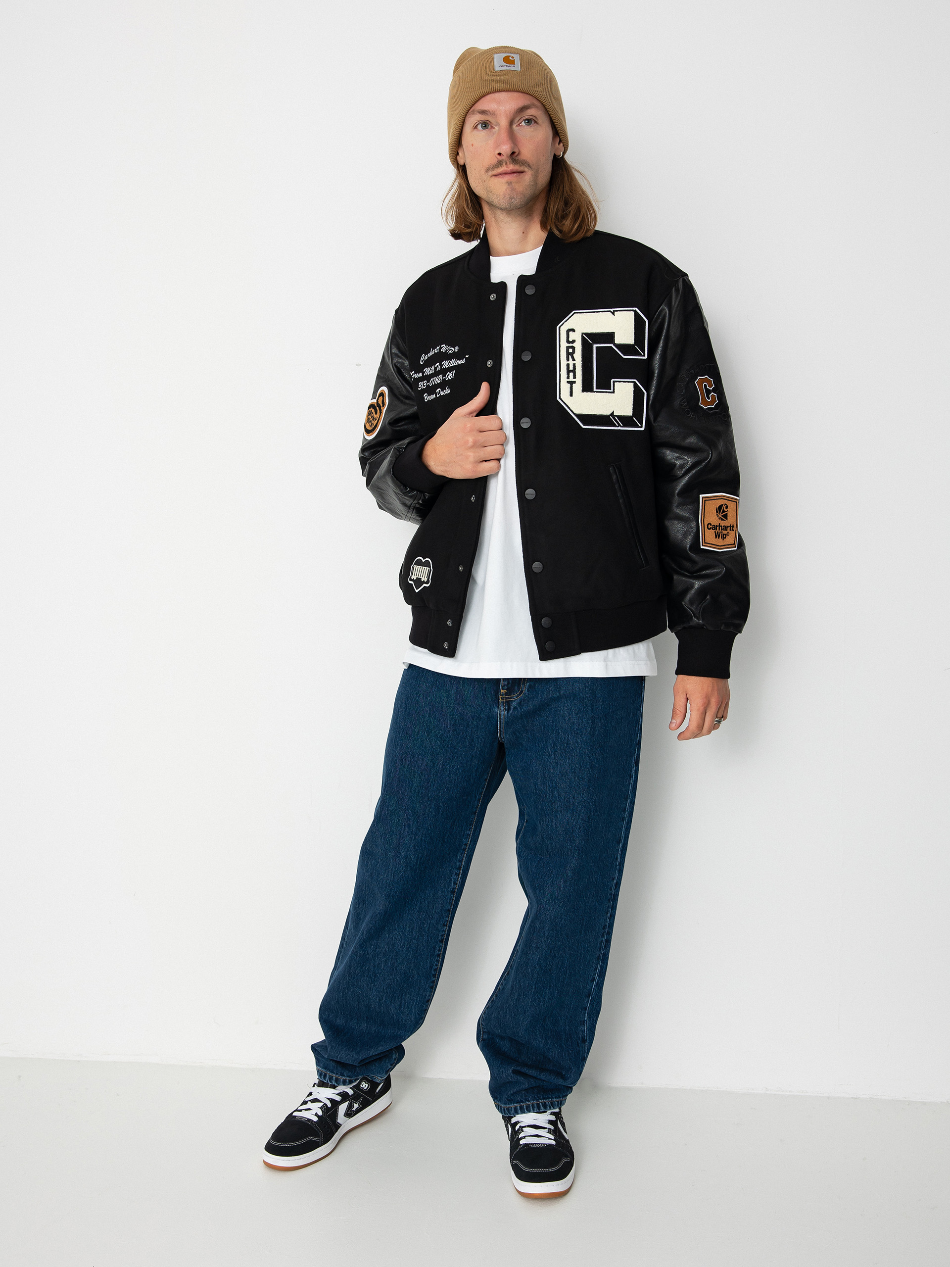 Carhartt WIP カーハートbrown ducks bomber M Carhartt WIP Brown Ducks Bomber Black