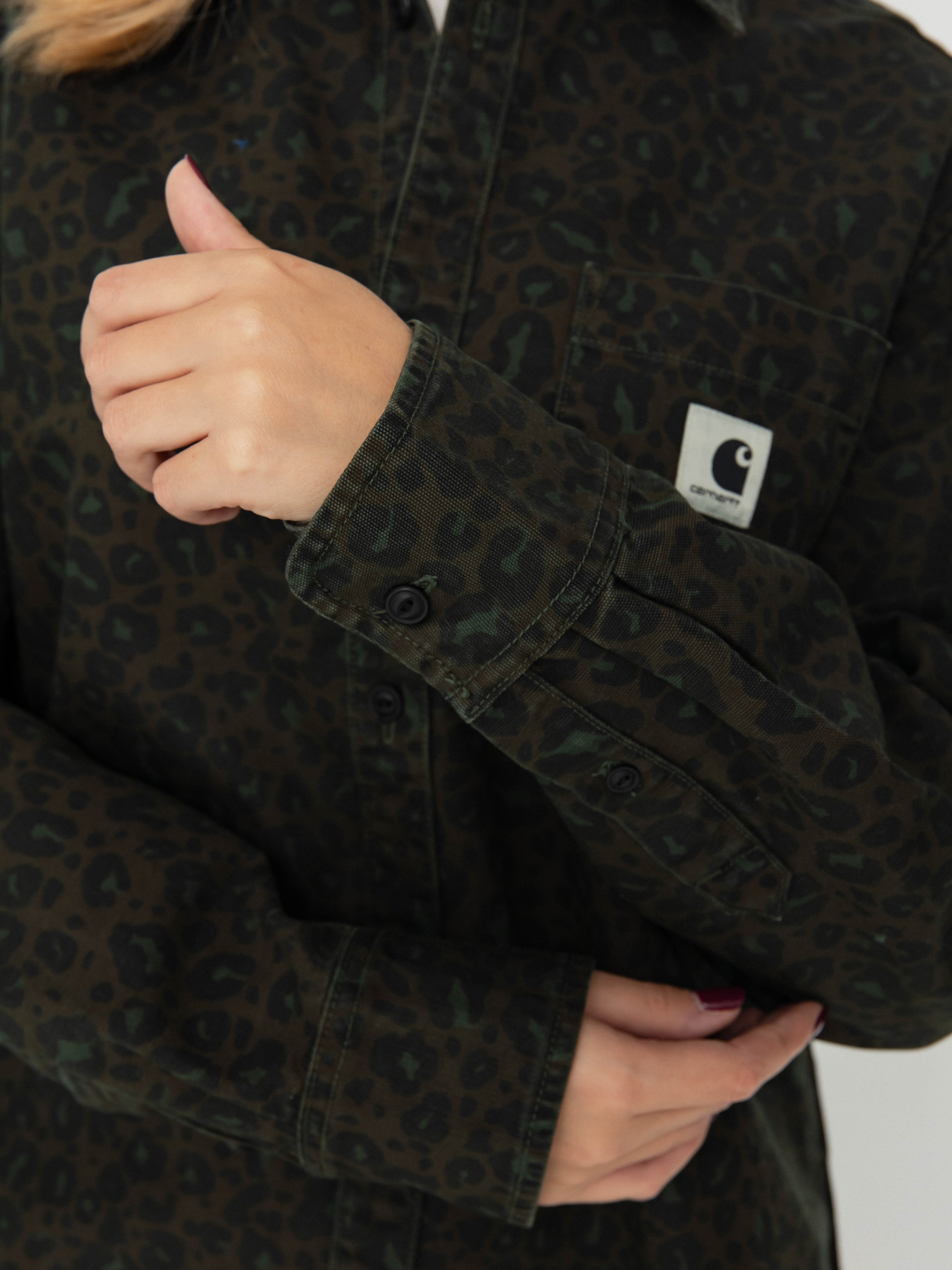 Koszula Carhartt WIP Leo Wmn (camo leo/tamarind/office green)