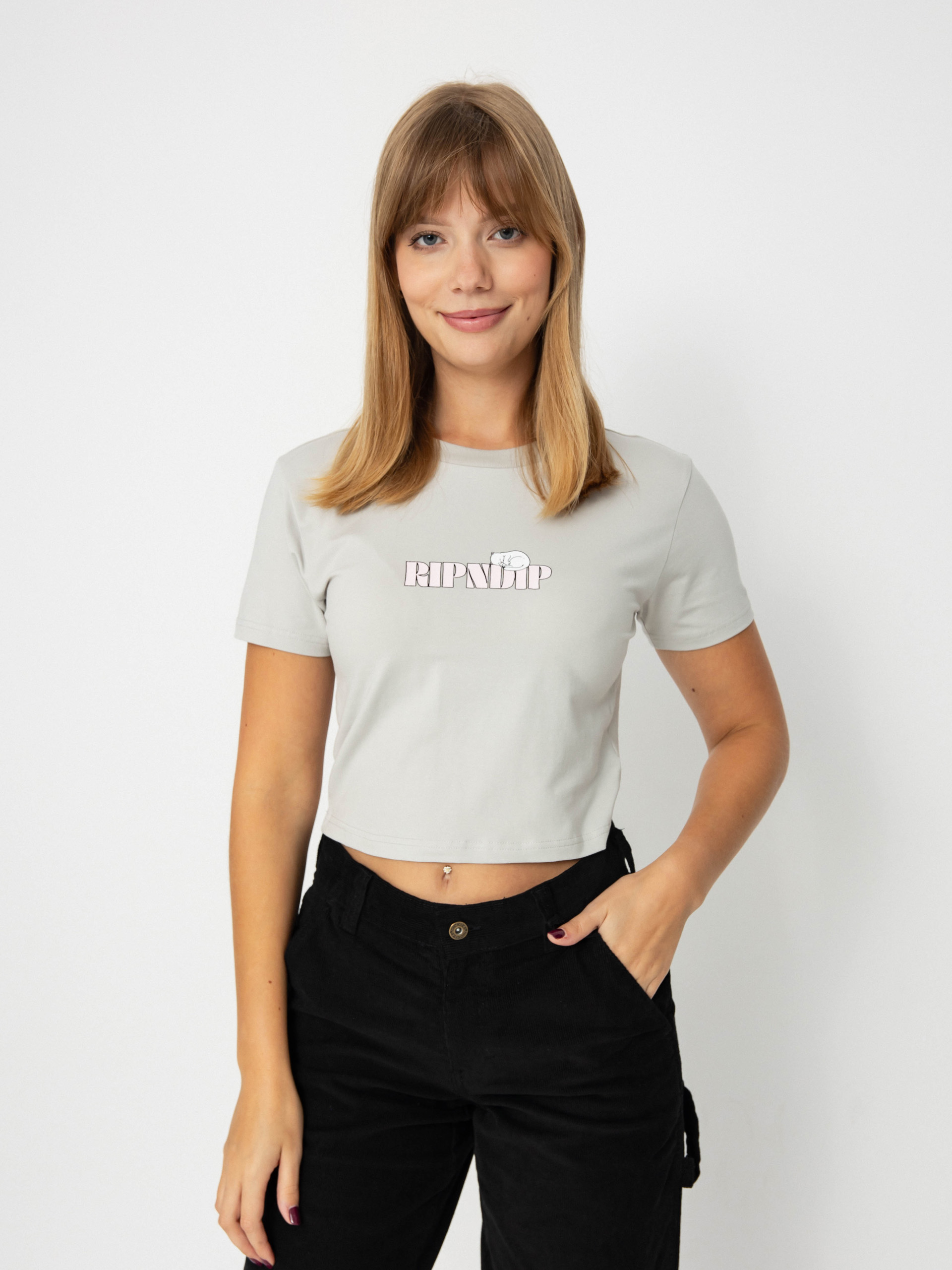 T-shirt RipNDip Taste Like Nerm Cropped Baby Wmn (grey)