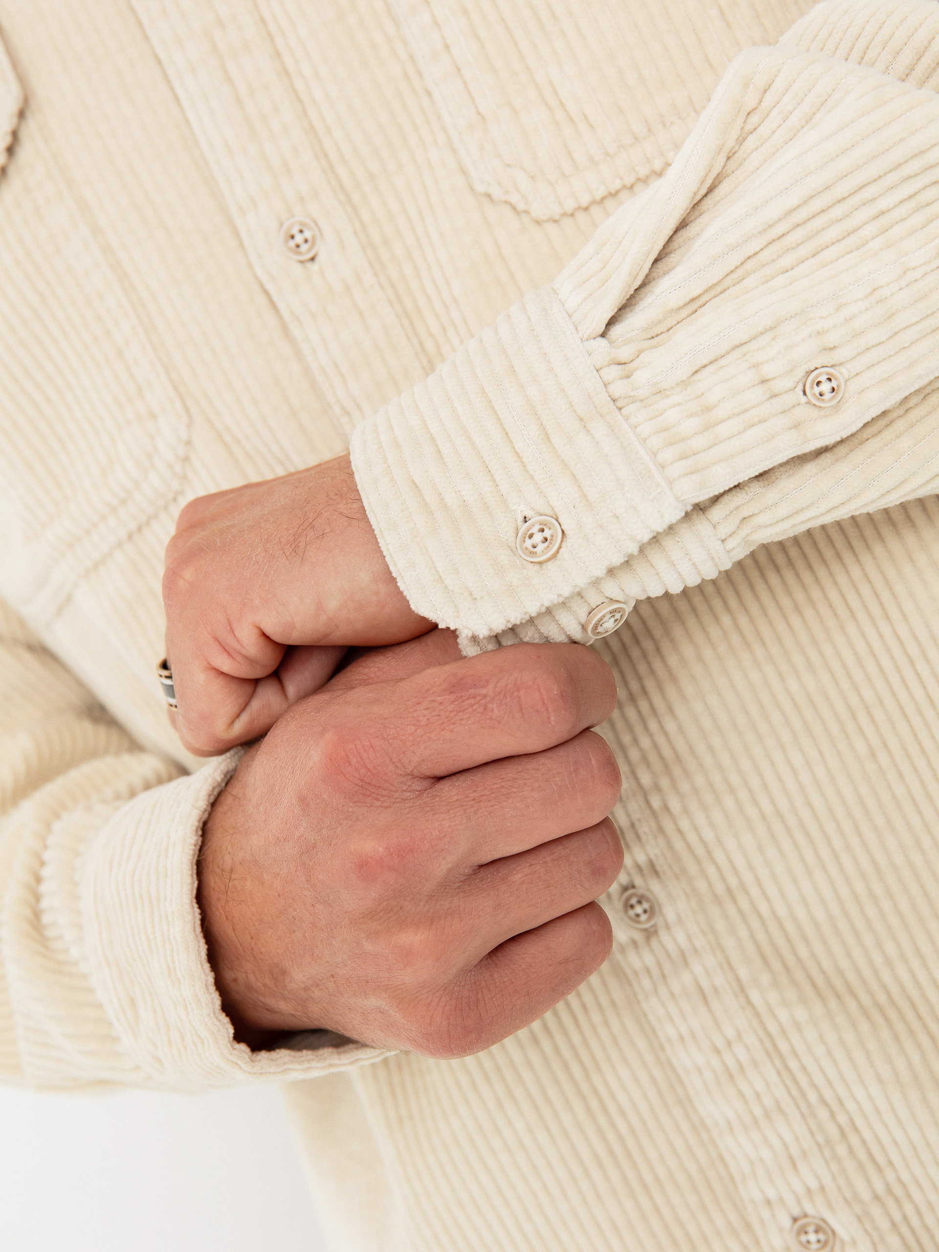 Koszula Iriedaily Bubble Cord (ecru)