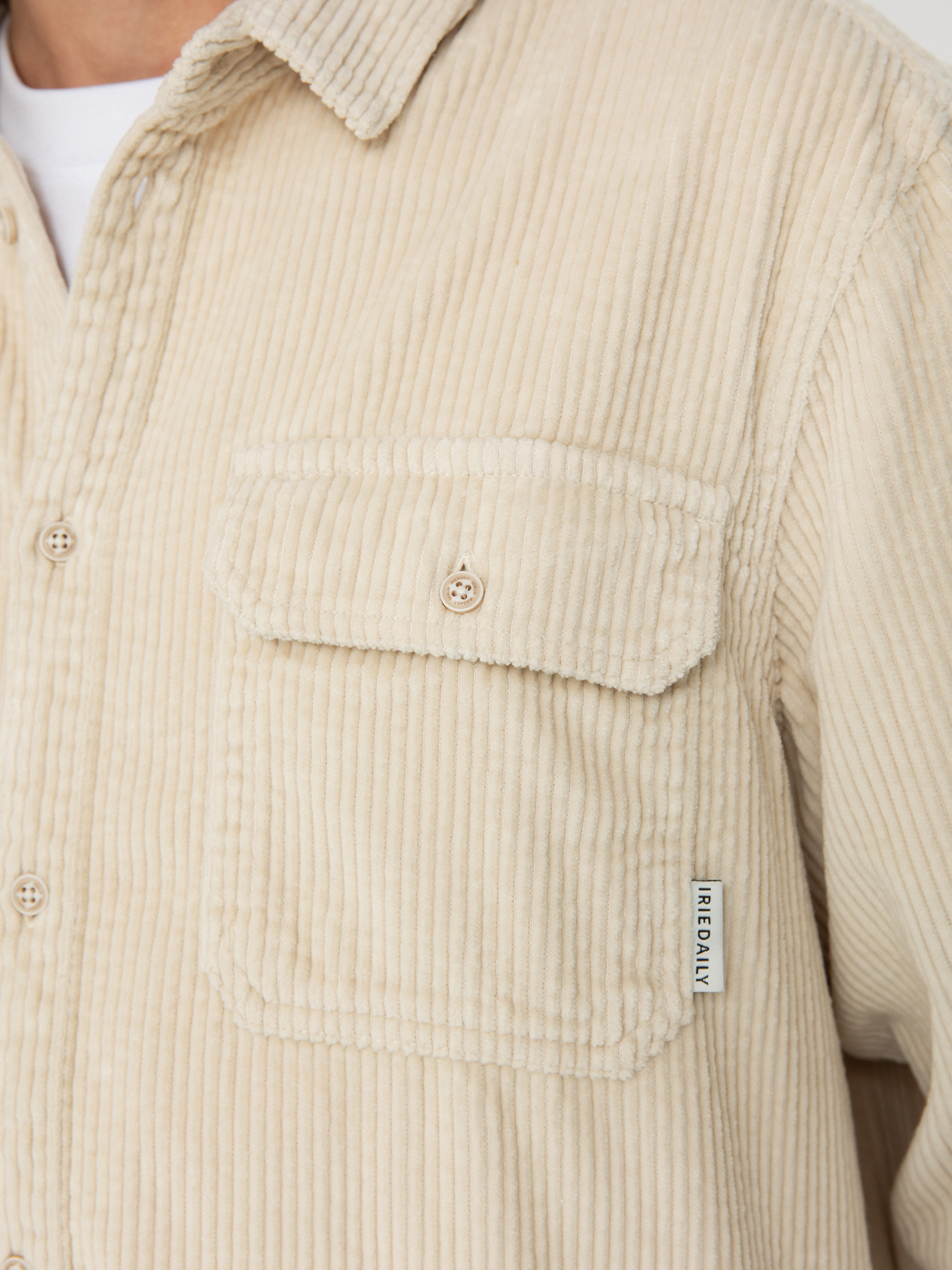 Koszula Iriedaily Bubble Cord (ecru)