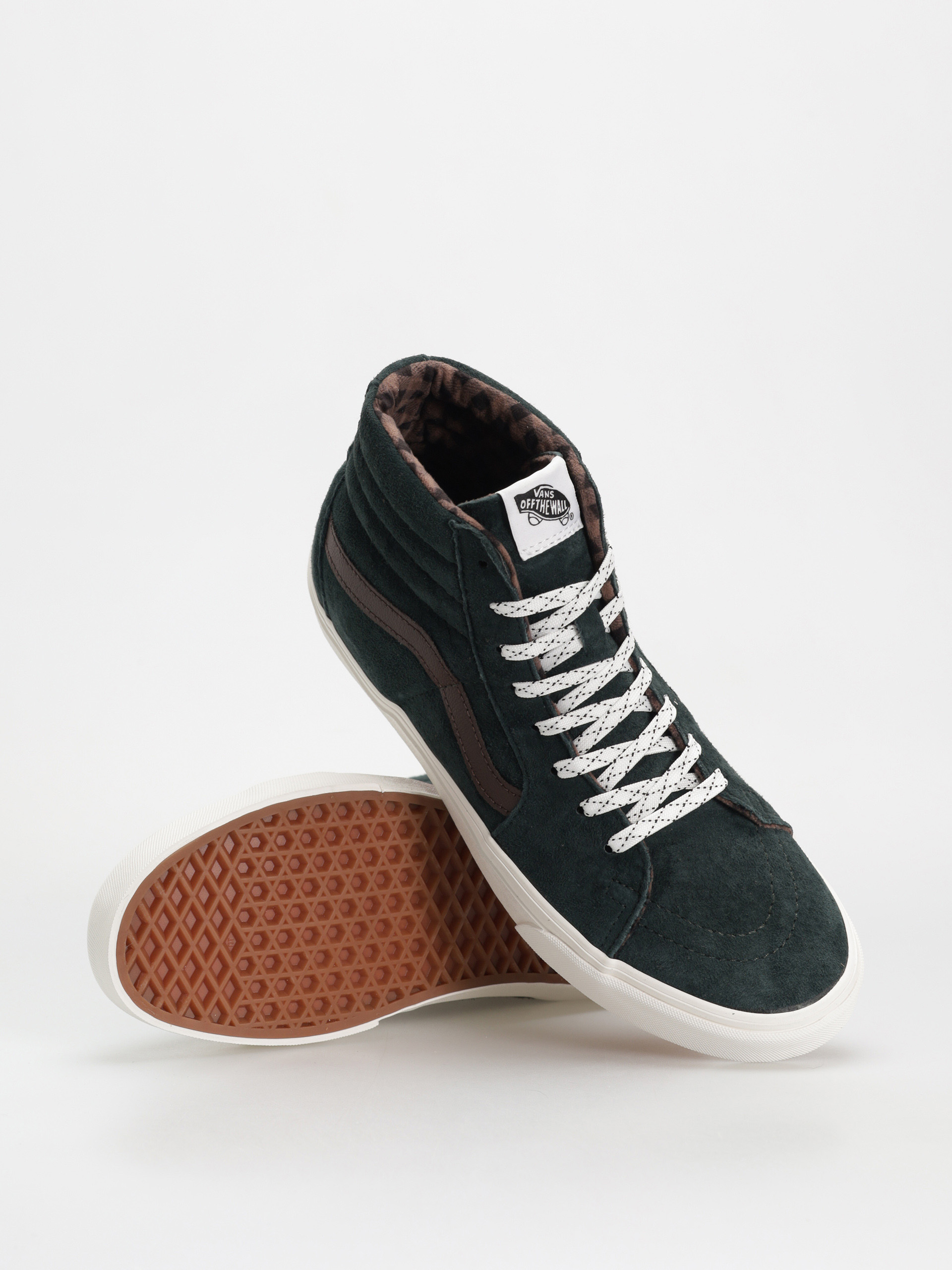 Buty Vans Sk8 Hi (pig suede plaid scarab)