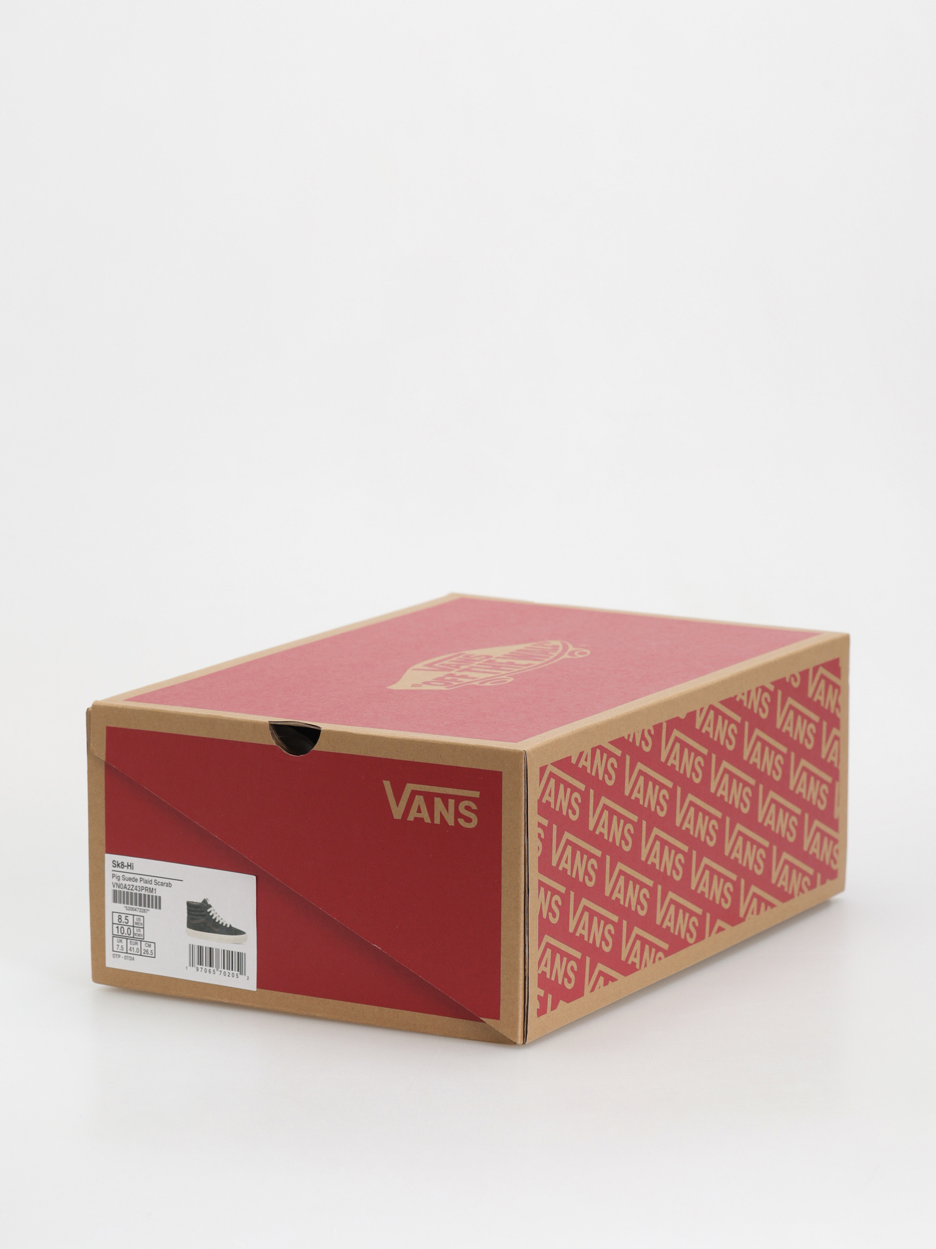 Buty Vans Sk8 Hi (pig suede plaid scarab)