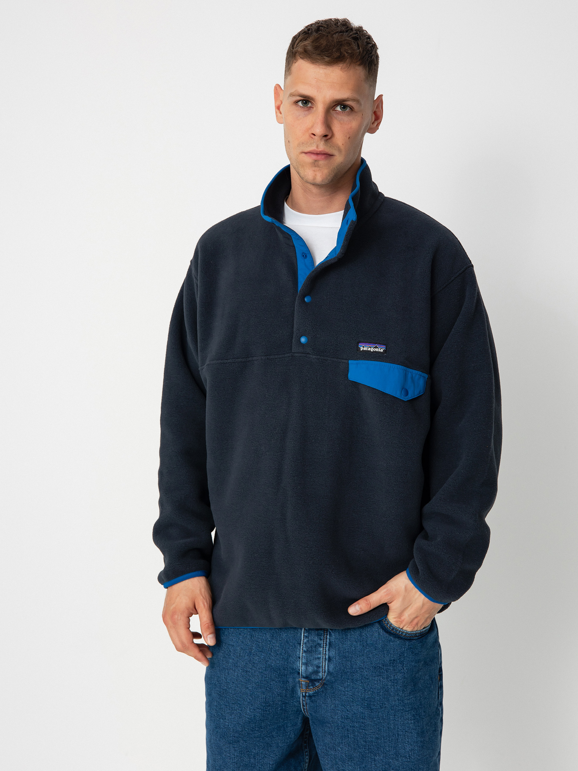 れれれ　set価格　oiva toikka  patagonia Polar Patagonia Synch Snap T - granatowy (pitch blue)