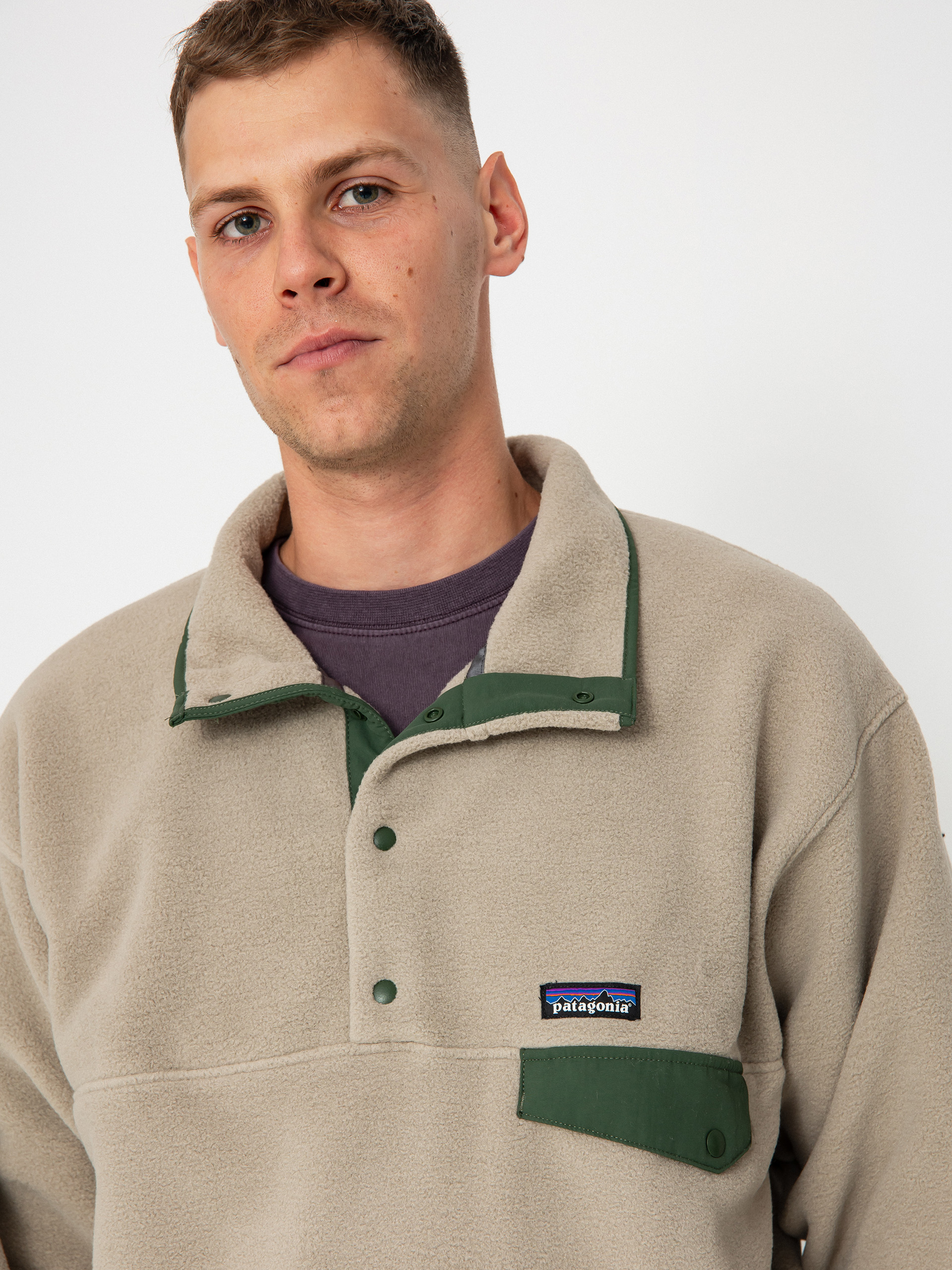 Męski Polar Patagonia Synch Snap T (seabird grey)