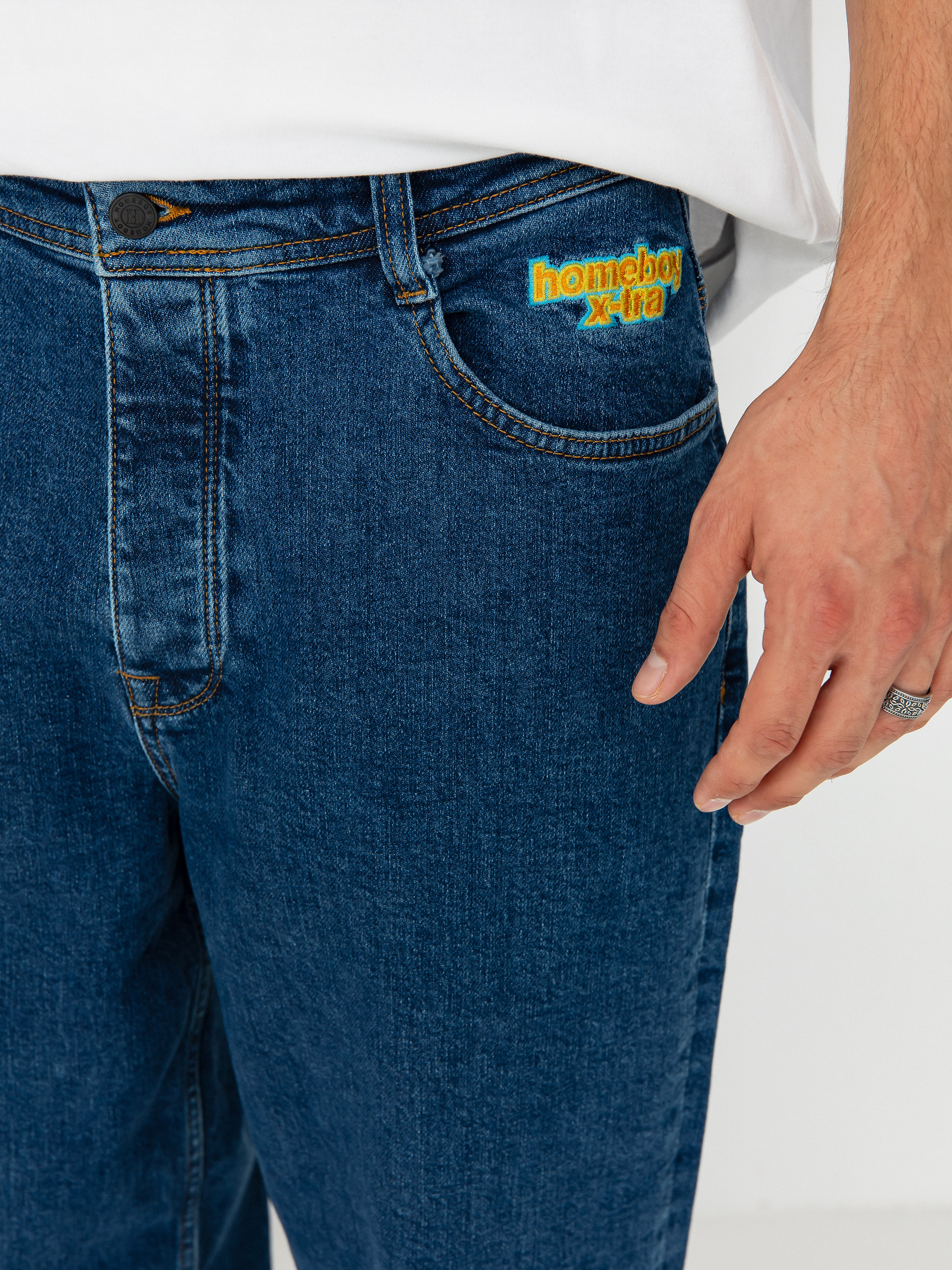 Spodnie Homeboy X Tra Baggy Denim (washed blue)