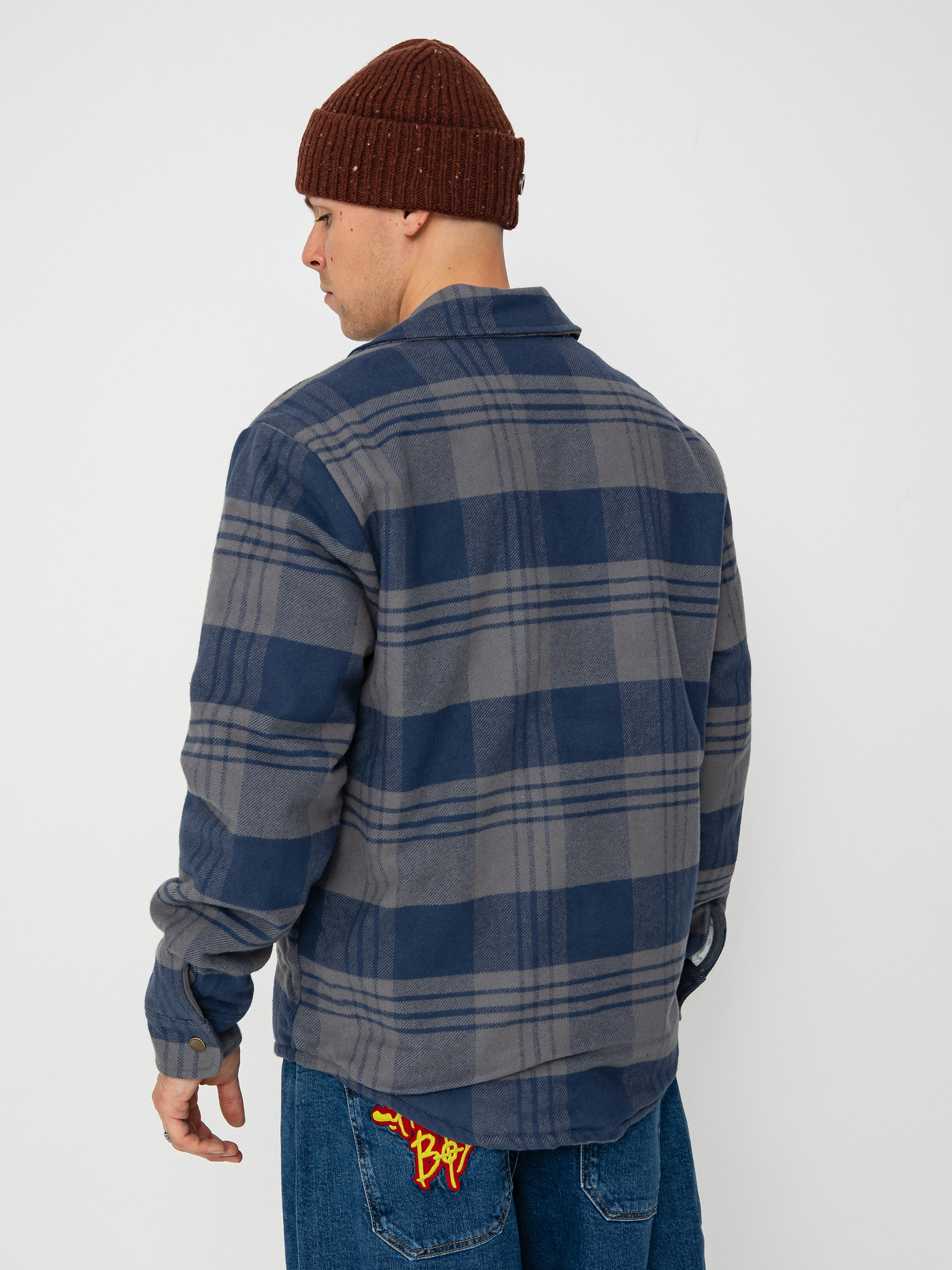 Kurtka Brixton Durham Lined (washed navy/beige plaid)
