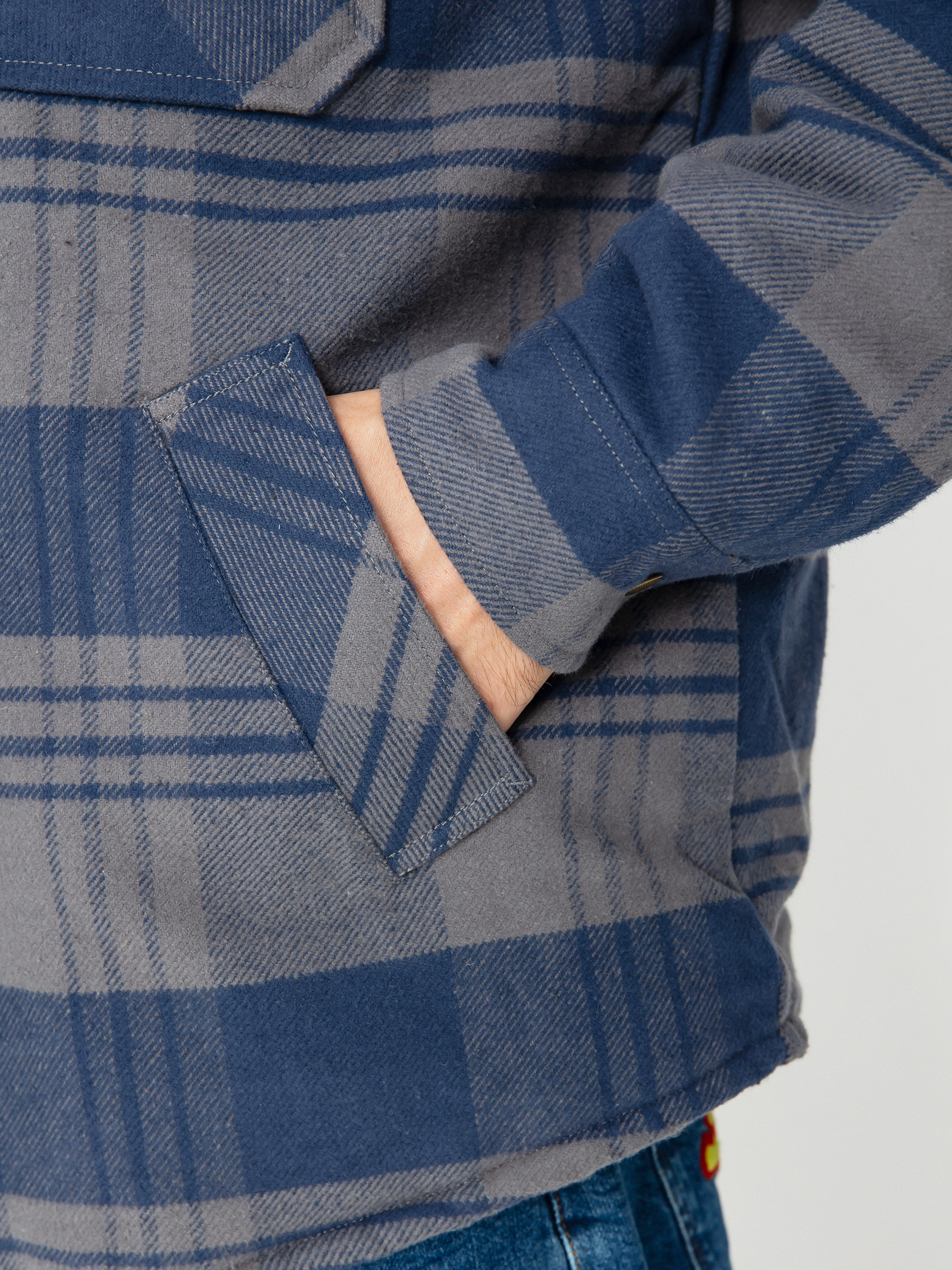 Kurtka Brixton Durham Lined (washed navy/beige plaid)