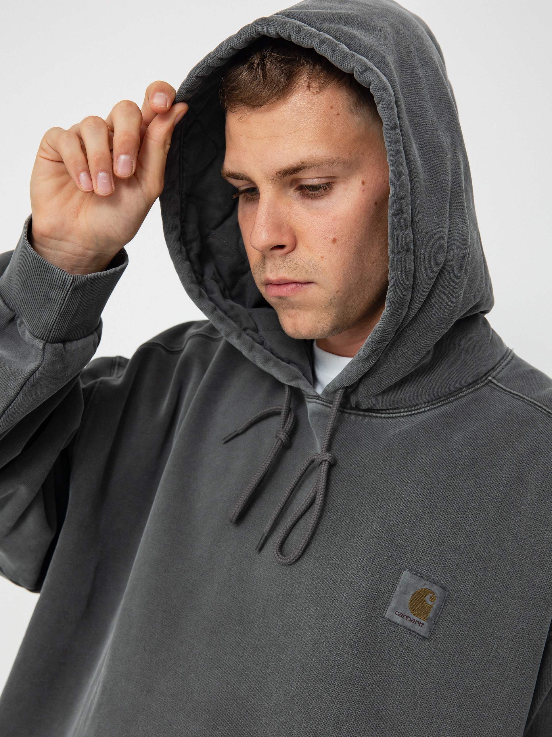 トップス Carhartt Wip Vista Bluza z kapturem Carhartt WIP Vista HD - szary (graphite)