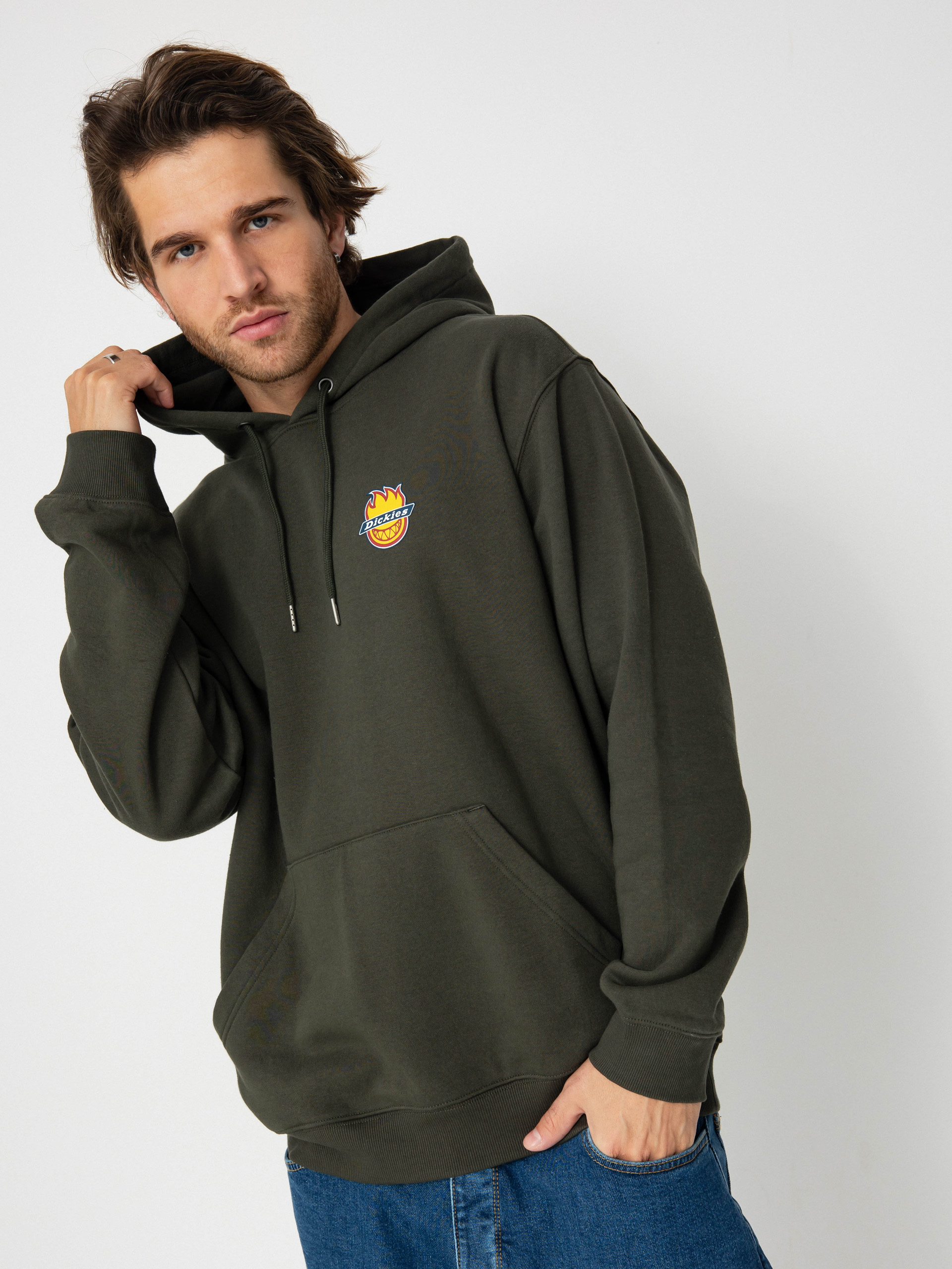 Bluza z kapturem Dickies X Spitfire Hoodie HD (olive green)