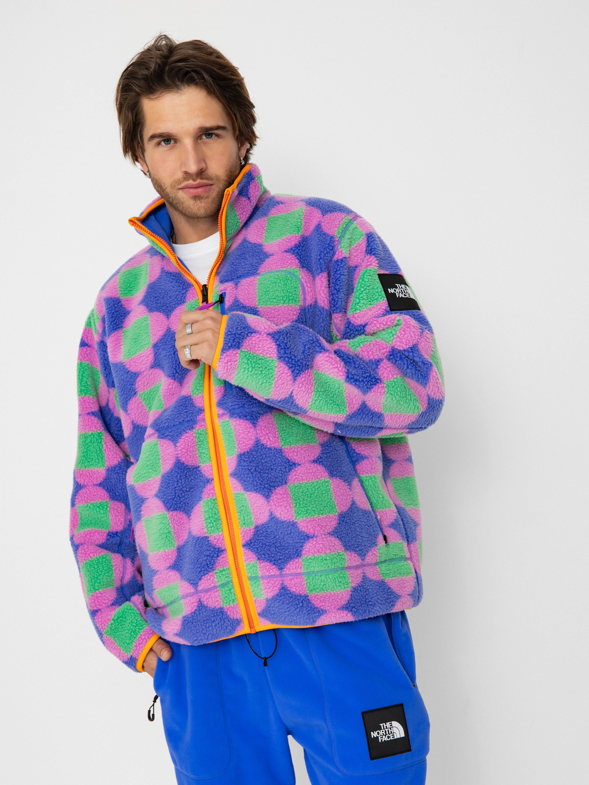 Kurtka The North Face X Yinka Ilori Reversible Fleece (solar blue lets blossom)