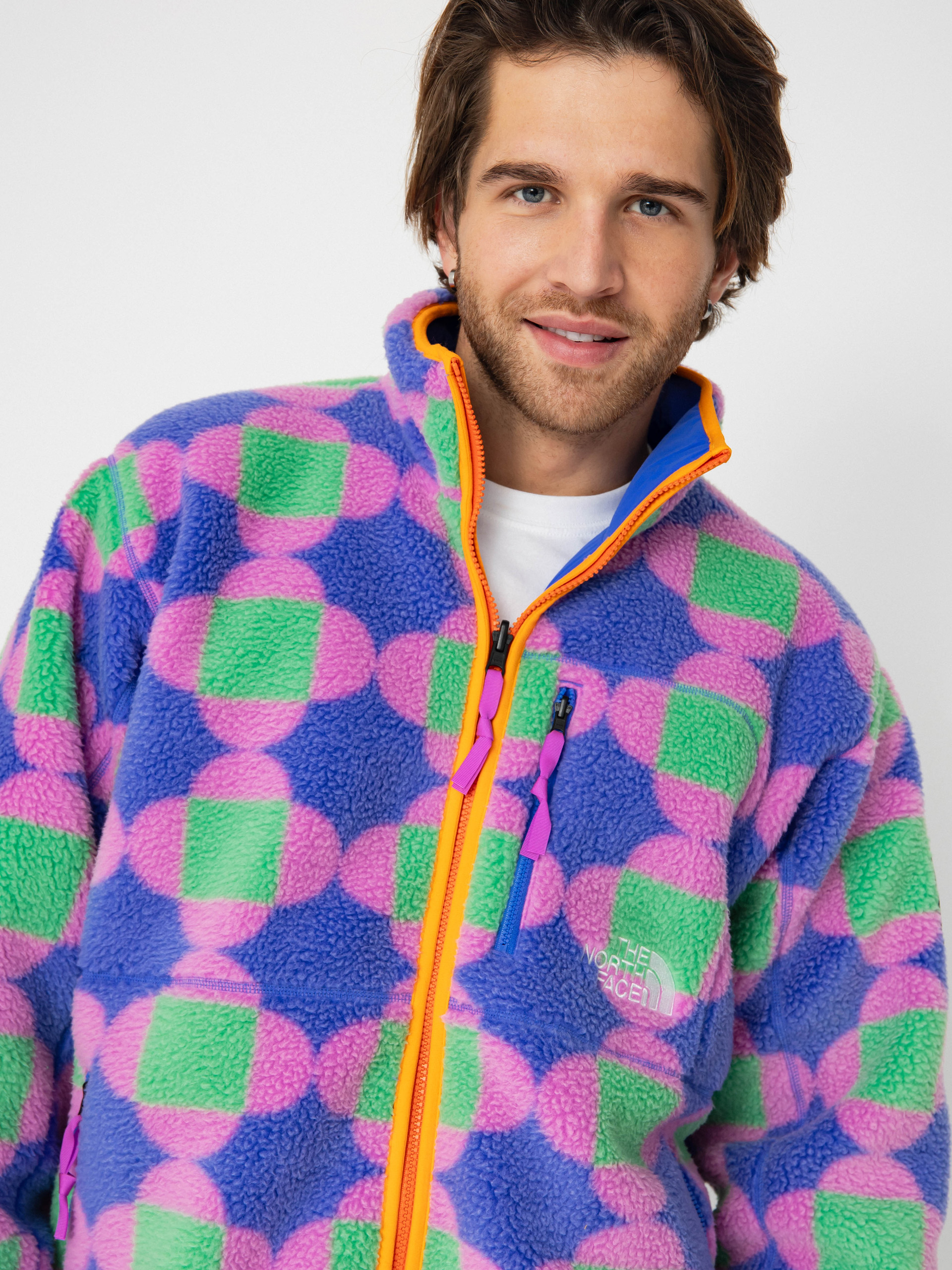 Kurtka The North Face X Yinka Ilori Reversible Fleece (solar blue lets blossom)