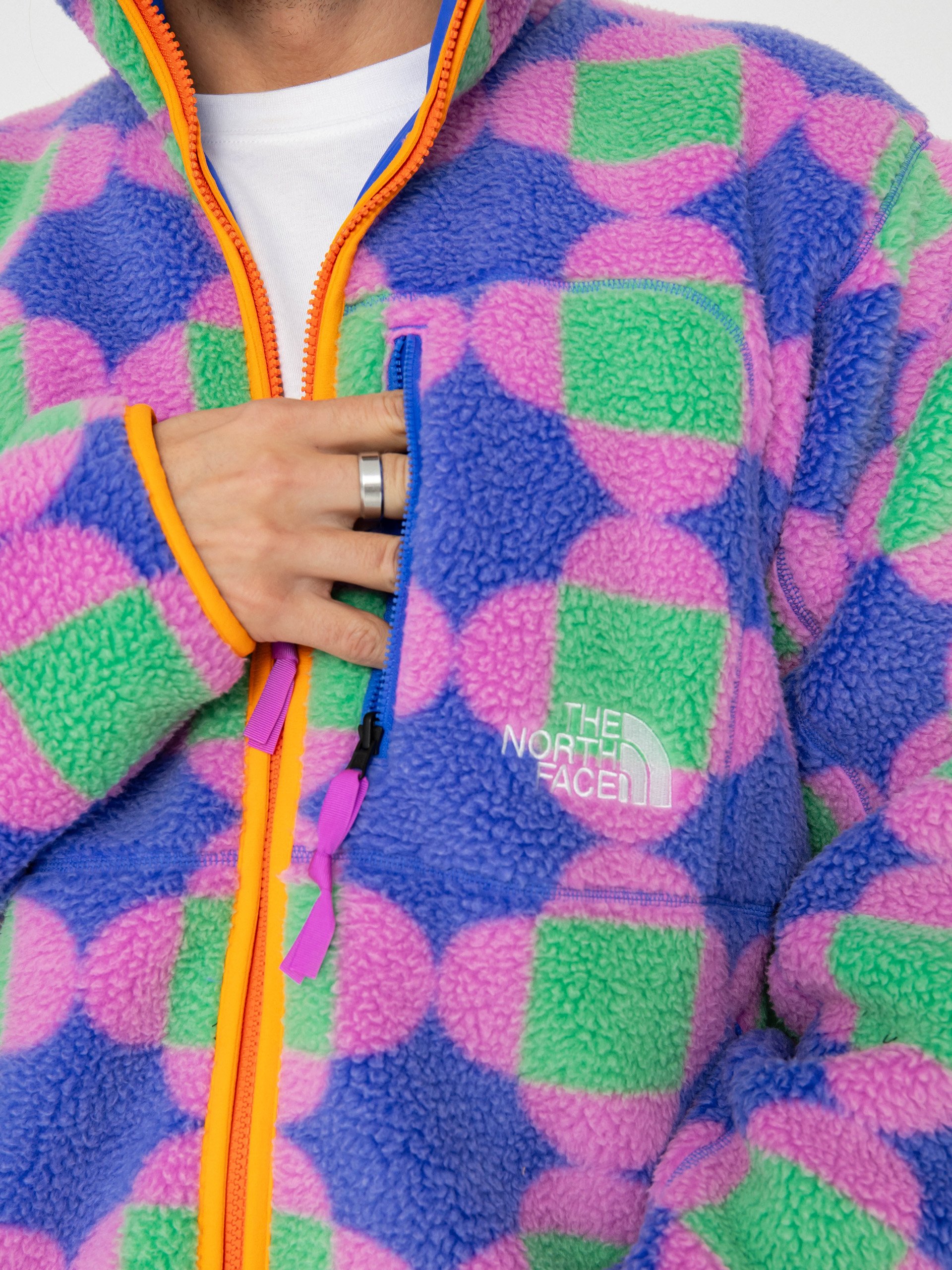 Kurtka The North Face X Yinka Ilori Reversible Fleece (solar blue lets blossom)