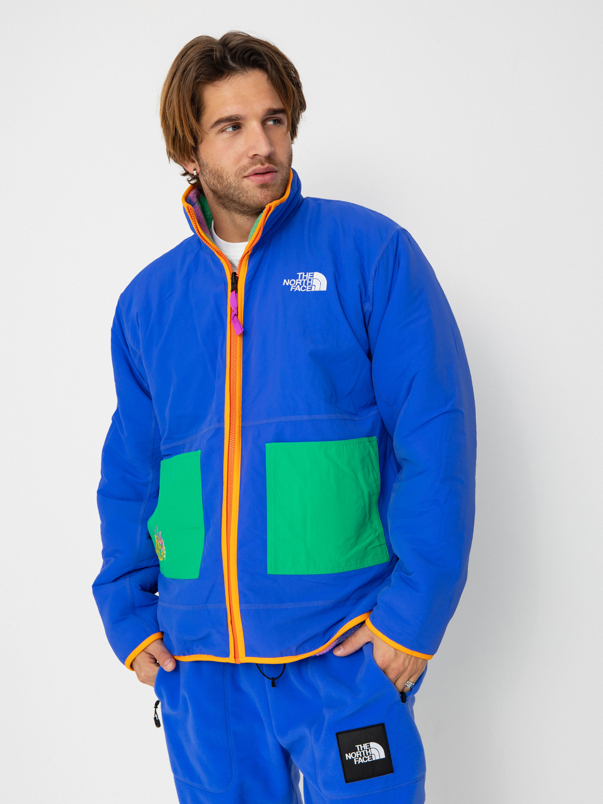 Kurtka The North Face X Yinka Ilori Reversible Fleece (solar blue lets blossom)