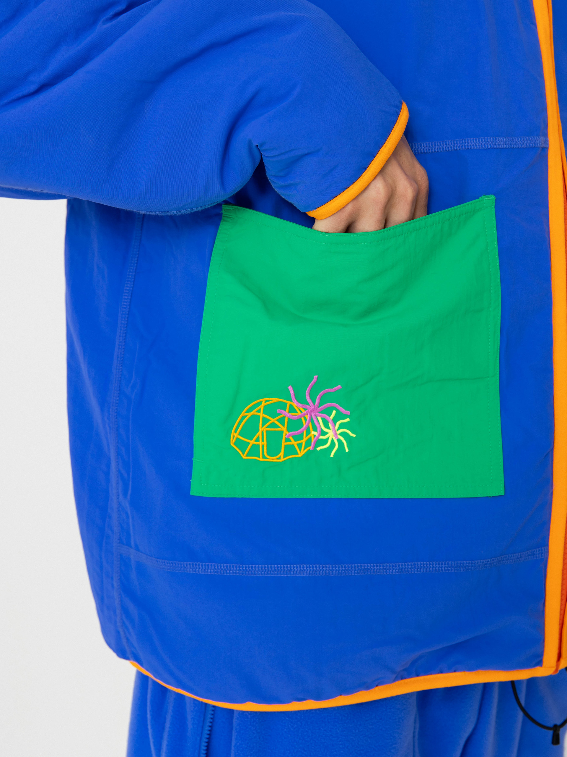 Kurtka The North Face X Yinka Ilori Reversible Fleece (solar blue lets blossom)