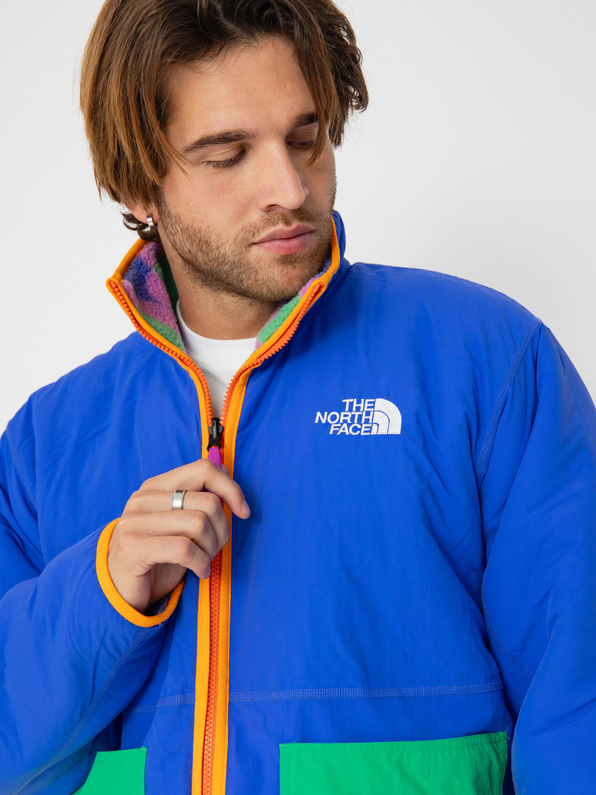 Kurtka The North Face X Yinka Ilori Reversible Fleece (solar blue lets blossom)