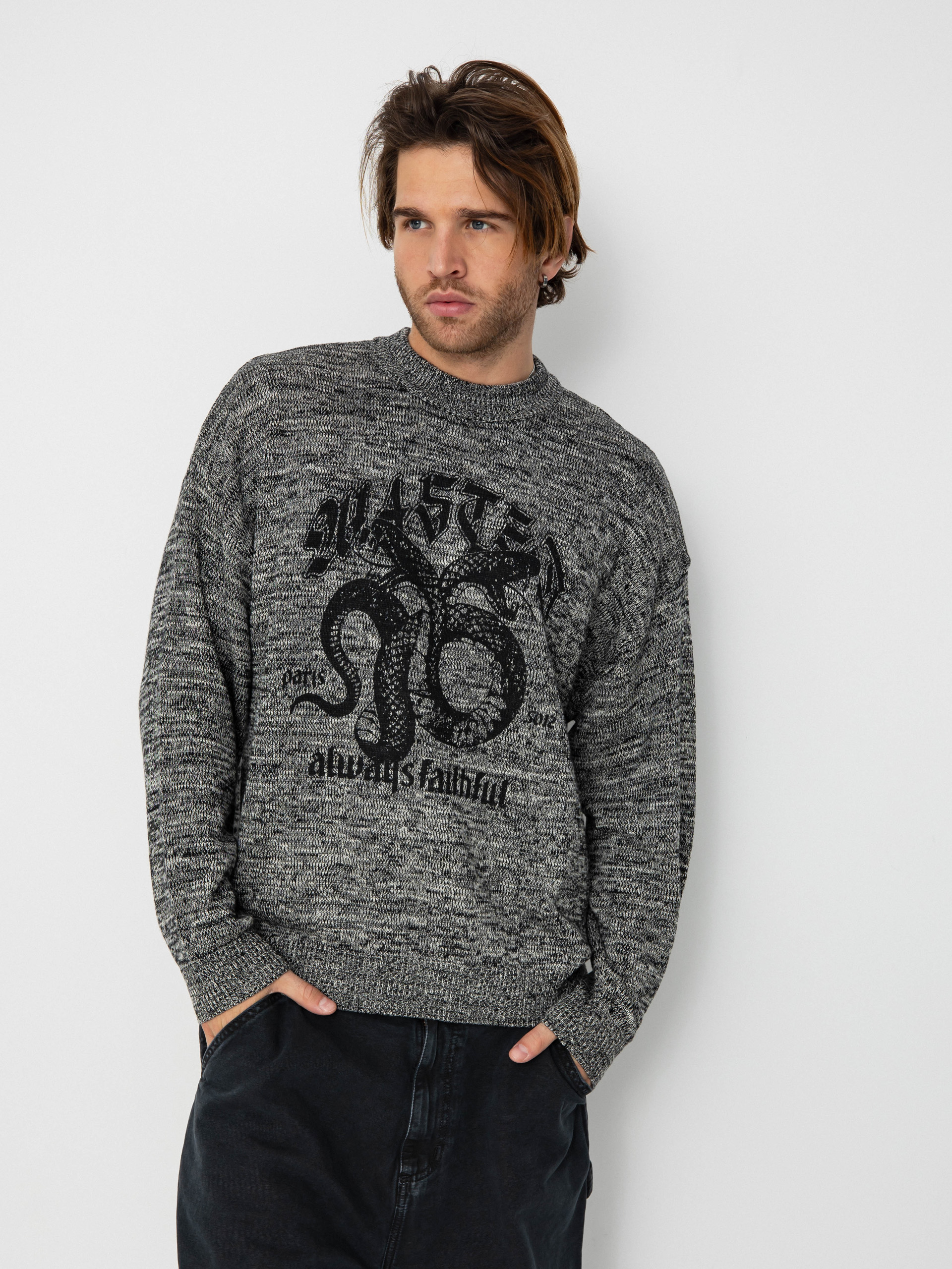 Sweter Wasted Paris Lethal (black/charcoal)