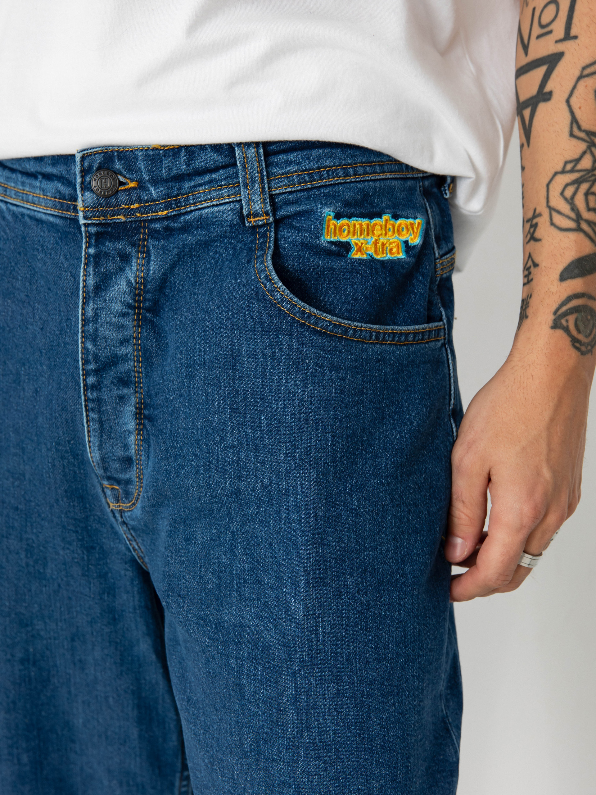 Spodnie Homeboy X Tra Monster Denim (washed blue)