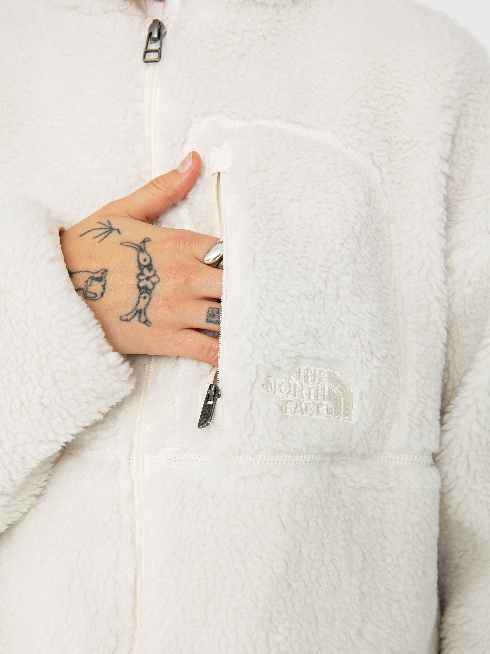 Damski Polar The North Face Extreme Pile 2 FZ (white dune)