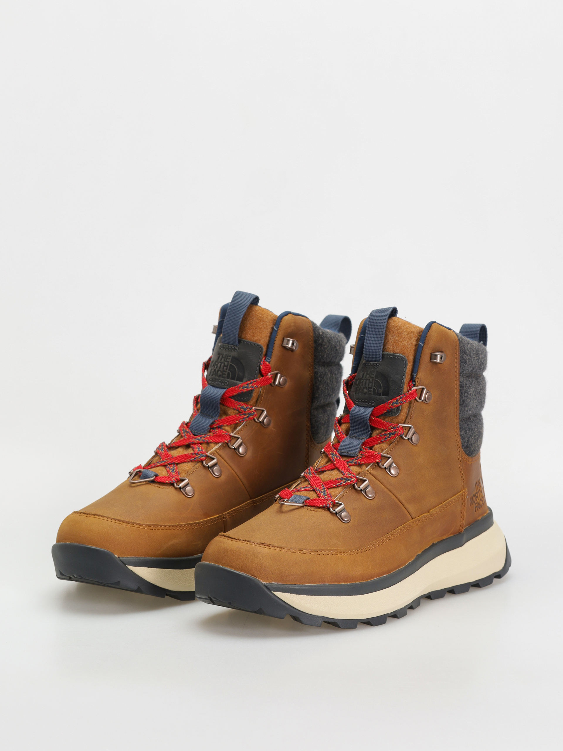 Buty The North Face Bergen Leather Wp (timber tan/tnf red)
